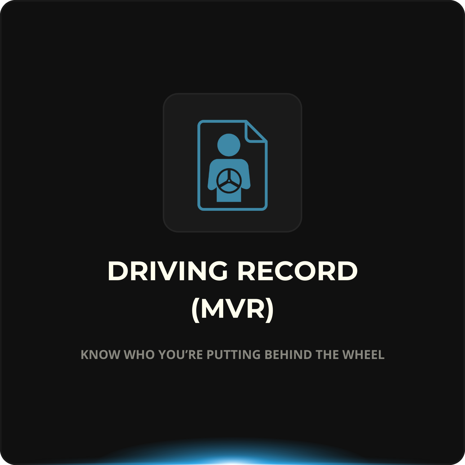 Driving Record (MVR)