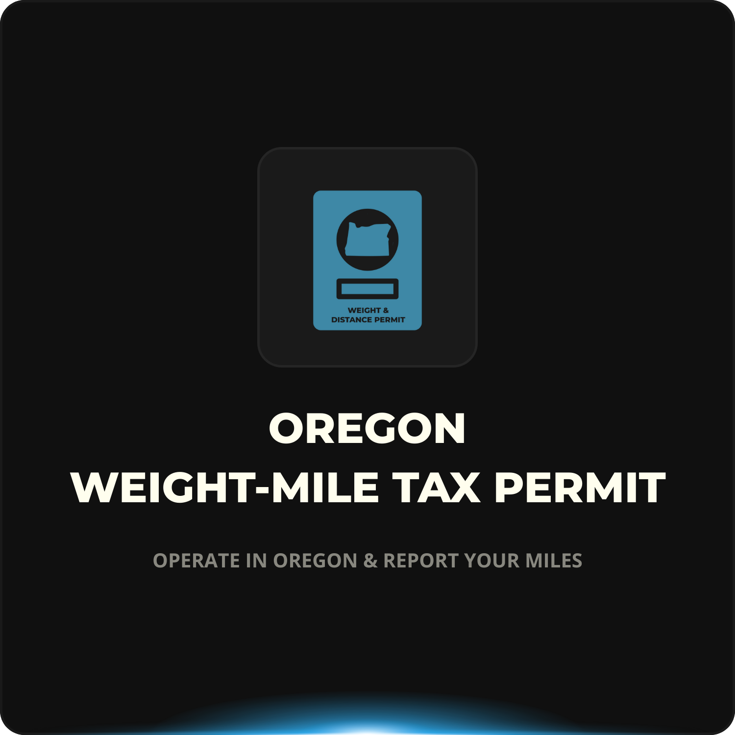 Oregon Weight-Mile Tax Permit