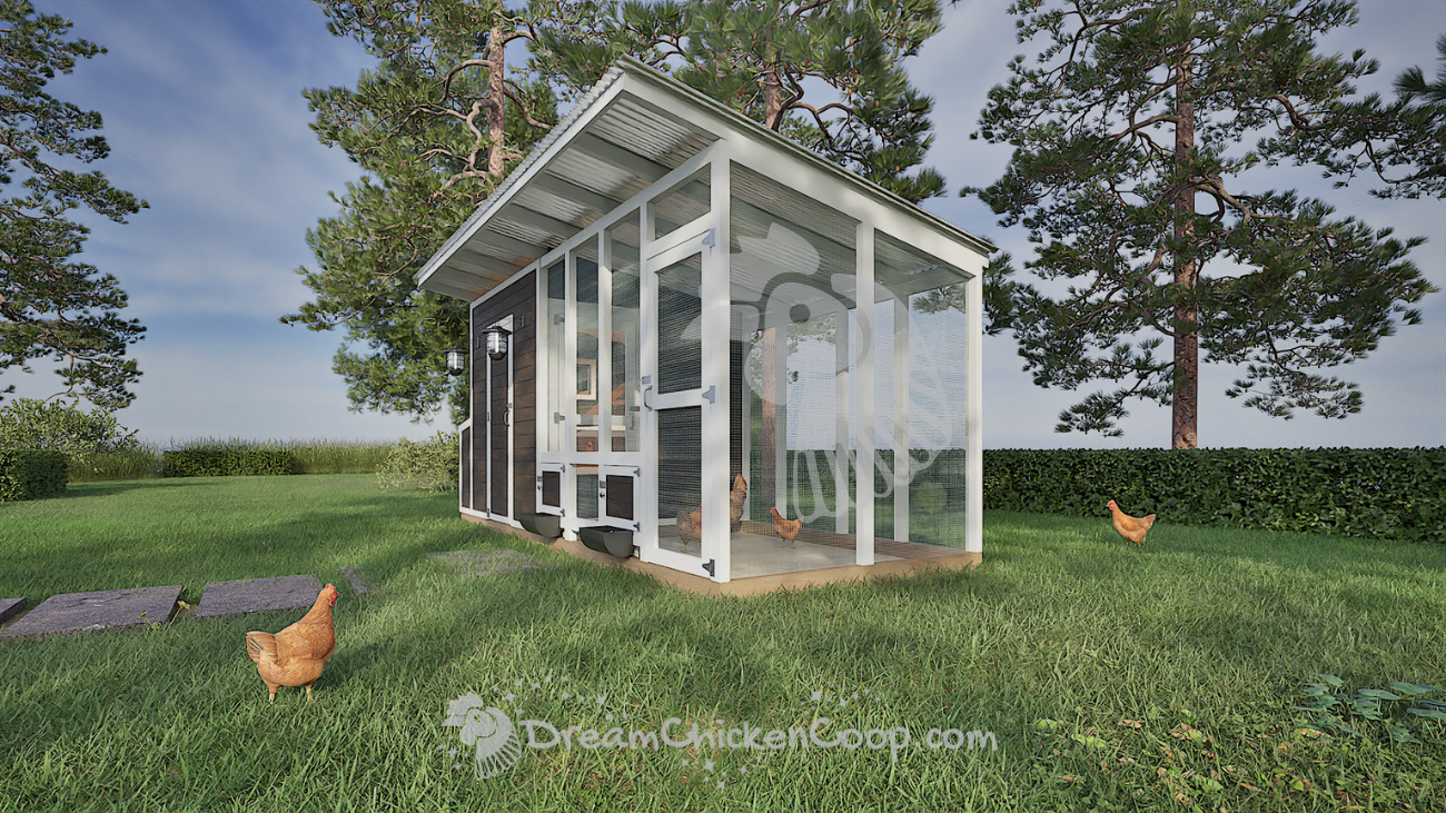 CoopNova - 6x8 COOP with 8x8 RUN good for 15-22 chickens - Dream Chicken Coop