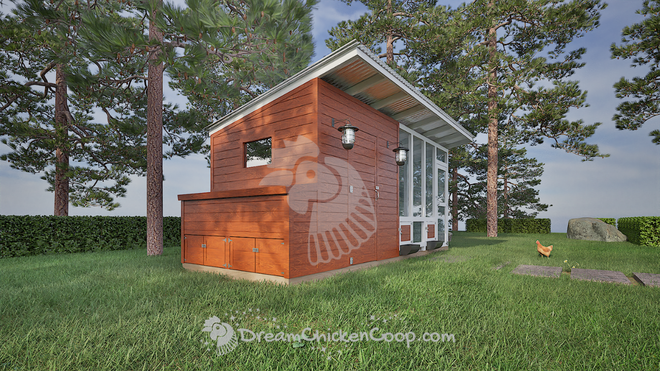 CoopNova - 6x8 COOP with 8x8 RUN good for 15-22 chickens - Dream Chicken Coop