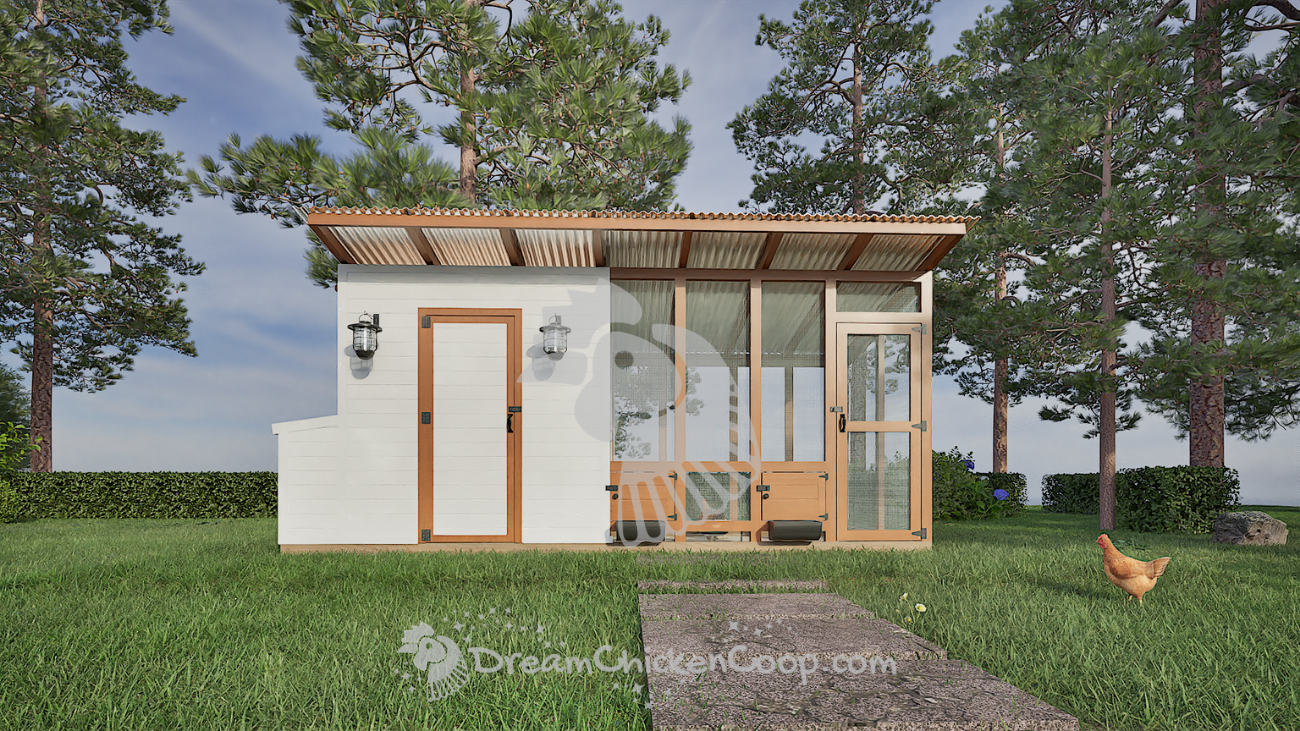 CoopNova - 6x8 COOP with 8x8 RUN good for 15-22 chickens - Dream Chicken Coop