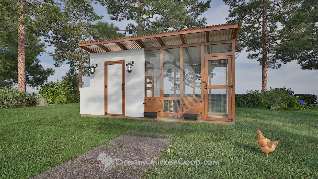 CoopNova - 6x8 COOP with 8x8 RUN good for 15-22 chickens - Dream Chicken Coop