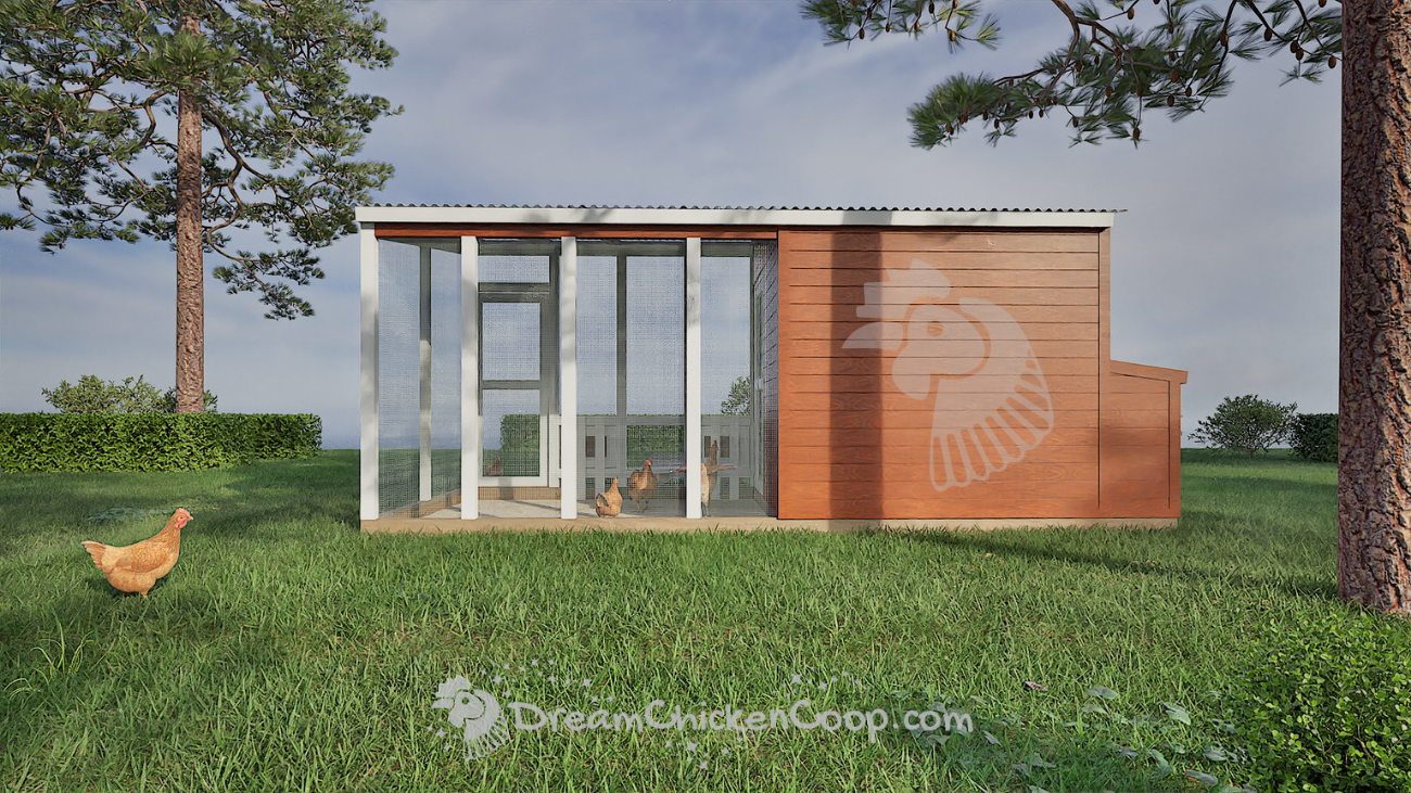 CoopNova - 6x8 COOP with 8x8 RUN good for 15-22 chickens - Dream Chicken Coop