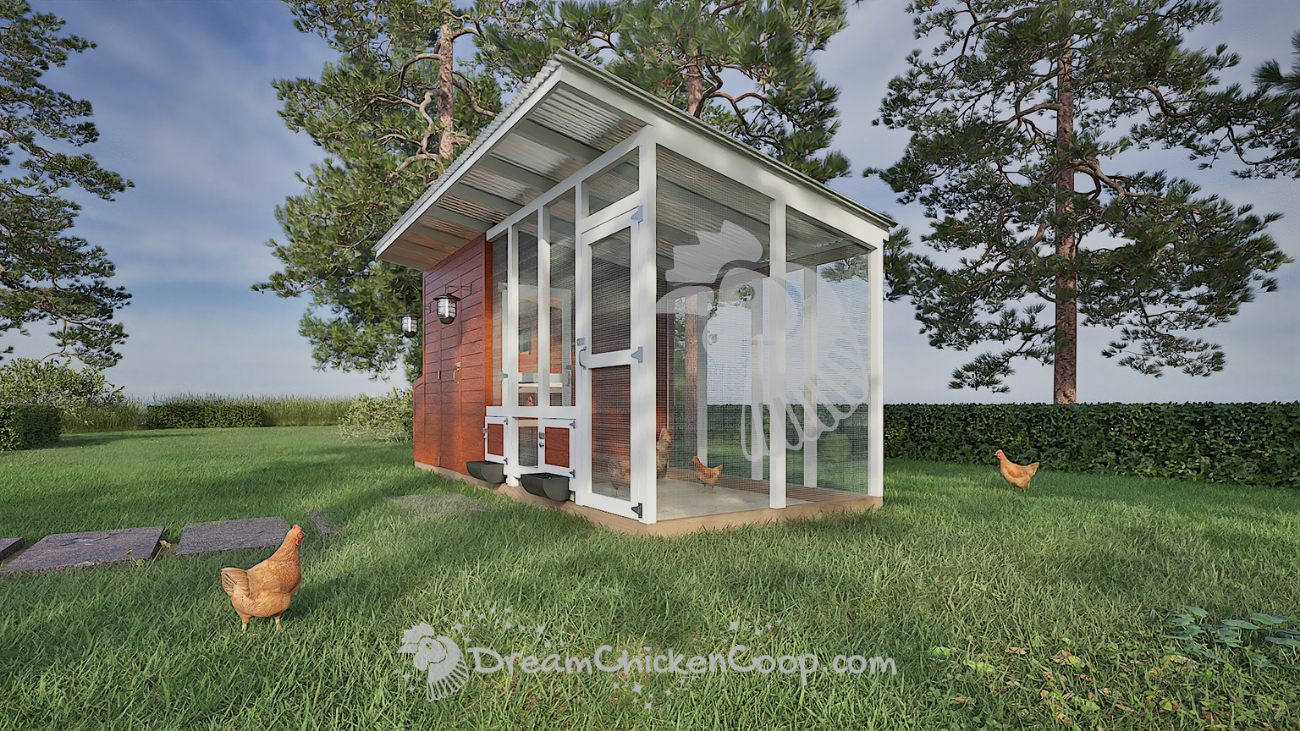 CoopNova - 6x8 COOP with 8x8 RUN good for 15-22 chickens - Dream Chicken Coop