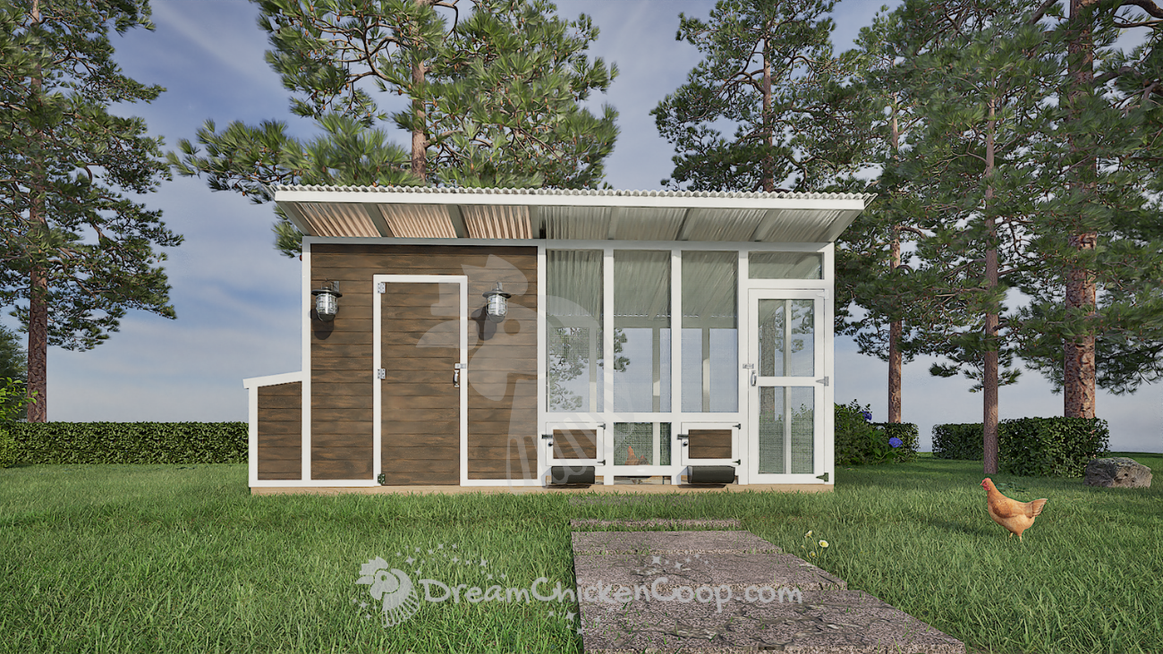 CoopNova - 6x8 COOP with 8x8 RUN good for 15-22 chickens - Dream Chicken Coop