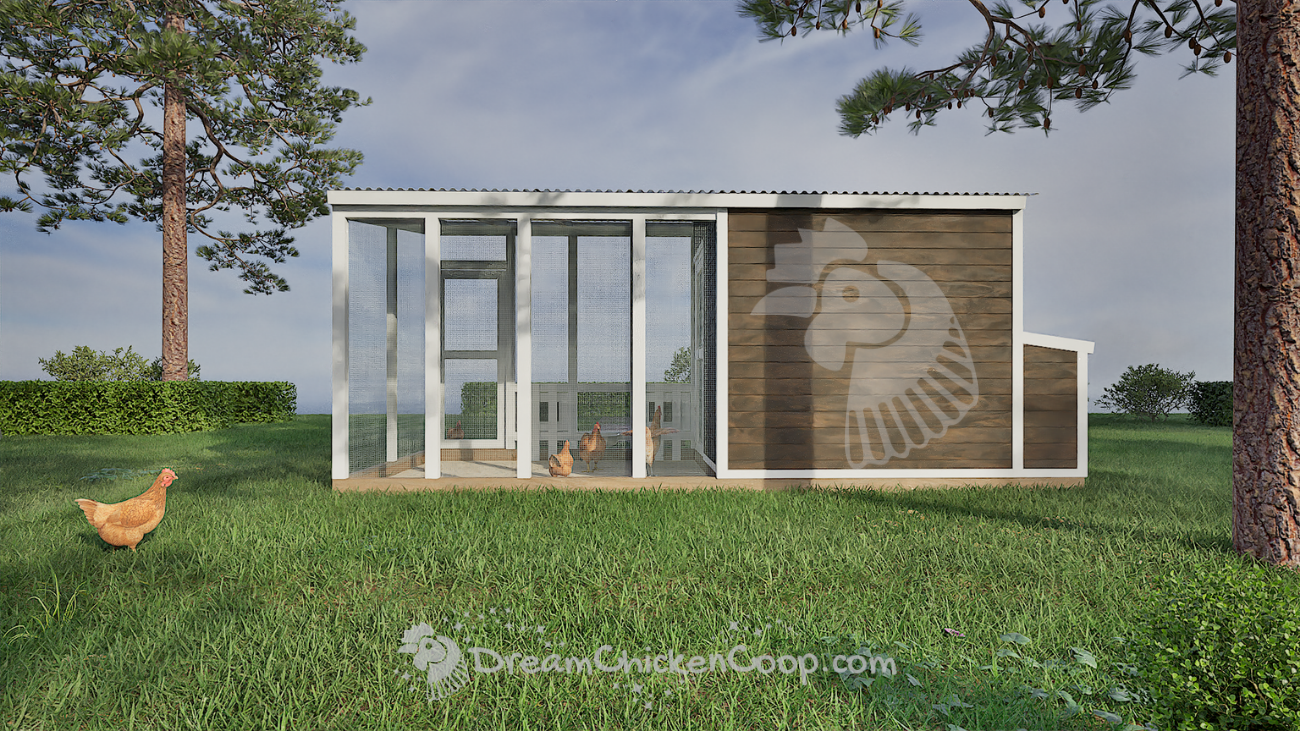 CoopNova - 6x8 COOP with 8x8 RUN good for 15-22 chickens - Dream Chicken Coop