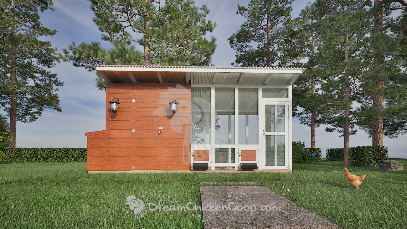 CoopNova - 6x8 COOP with 8x8 RUN good for 15-22 chickens - Dream Chicken Coop