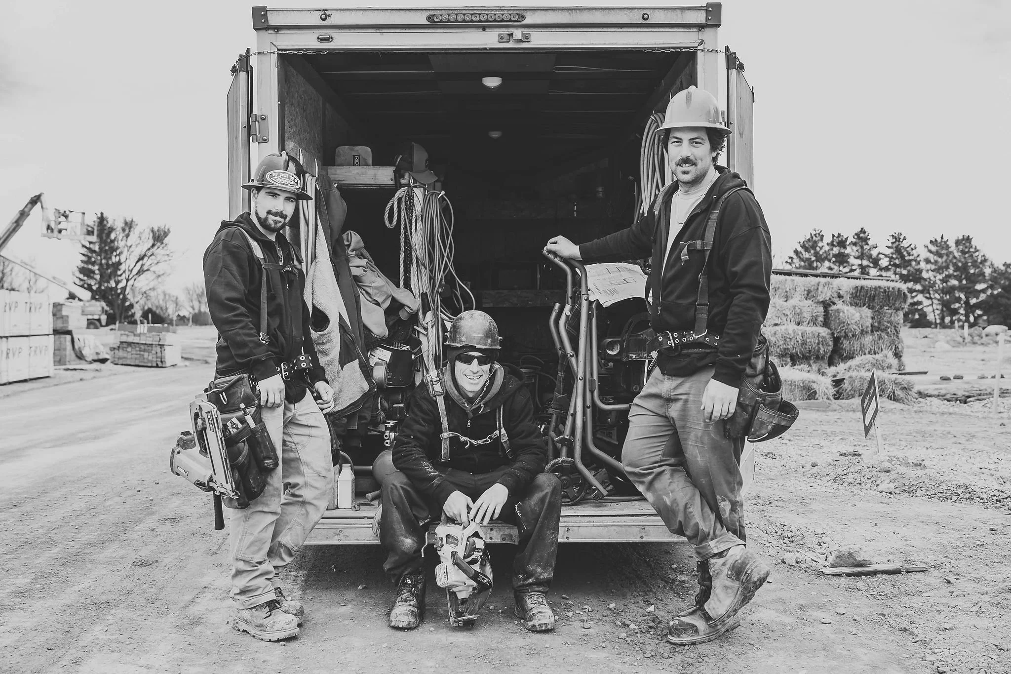 Team at Navigation North on jobsite in Collingwood, Ontario