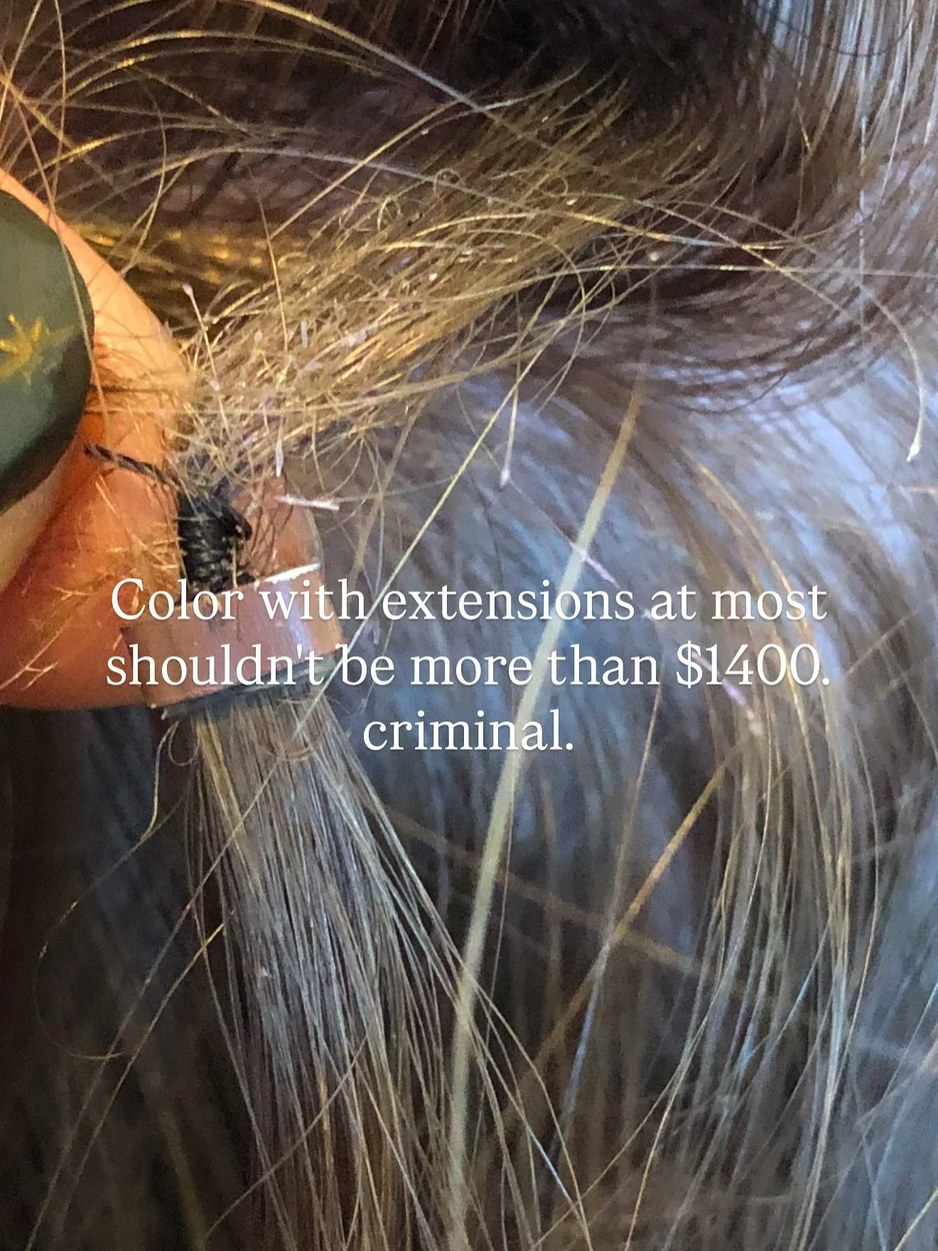 Extensions shouldn&rsquo;t cost more than $1,400.

And honestly? I agree- if that&rsquo;s what the client agreed to pay.

The real problem was never the price.
It&rsquo;s the secrecy behind it.

Because in this industry, clients aren&rsquo;t being sc