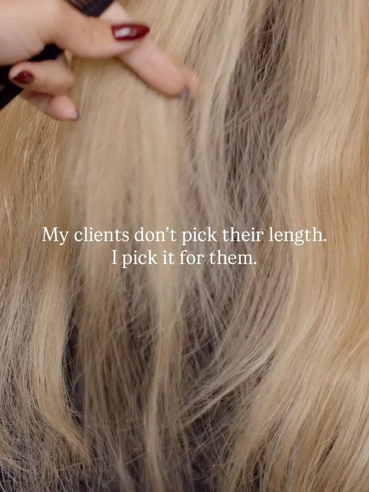 My hair extension clients don&rsquo;t pick their length. I pick it for them.

Length is the last decision I make, not the first.

Because length isn&rsquo;t a preference issue.
It&rsquo;s a structural one.

I don&rsquo;t decide ultimate goal length u