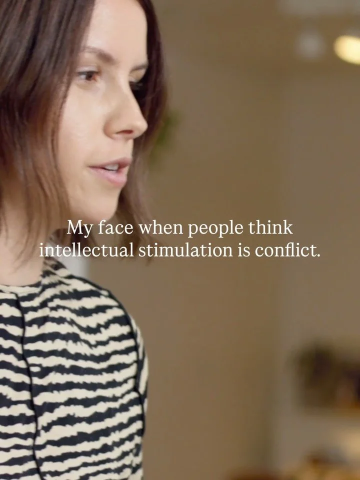 Debating about ideas is not drama.
It&rsquo;s how understanding gets sharper.

Conflict is emotional.
Intellectual stimulation is structural.

If a differing viewpoint feels like an attack, that&rsquo;s not debate fatigue.
That&rsquo;s ego babygirl.

