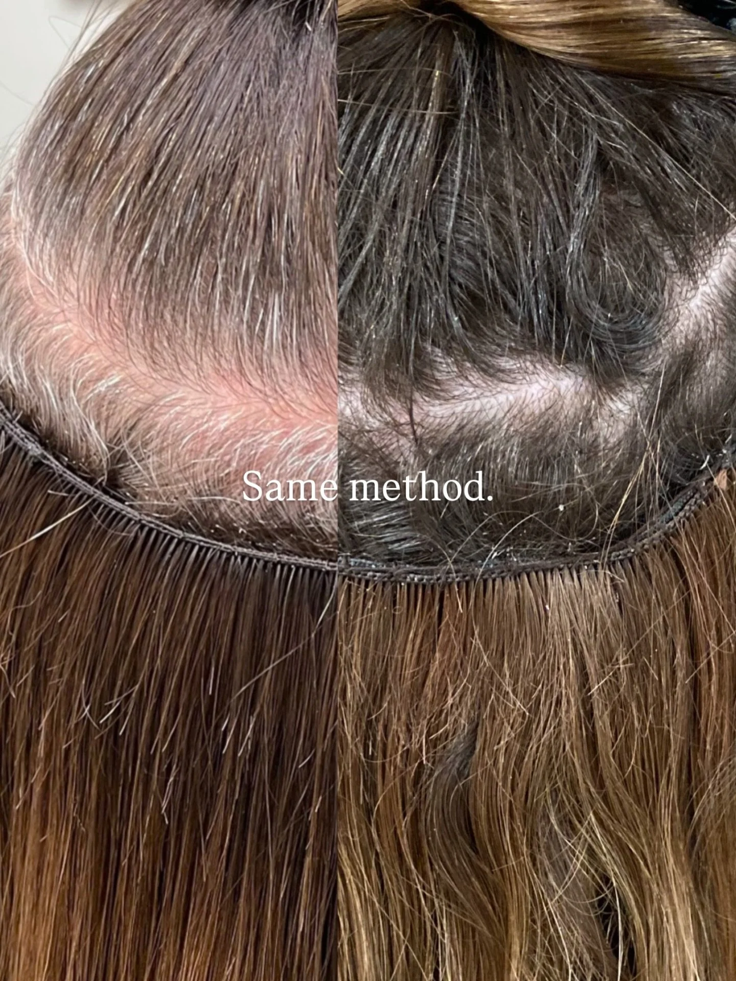 Same hair extension method.
Same education.
Same tools.
Same resources. 

One followed the process.
One decided they &ldquo;knew better.&rdquo;

&amp; the industry hates admitting
&bull;experience does not replace process
&bull;confidence does not ov