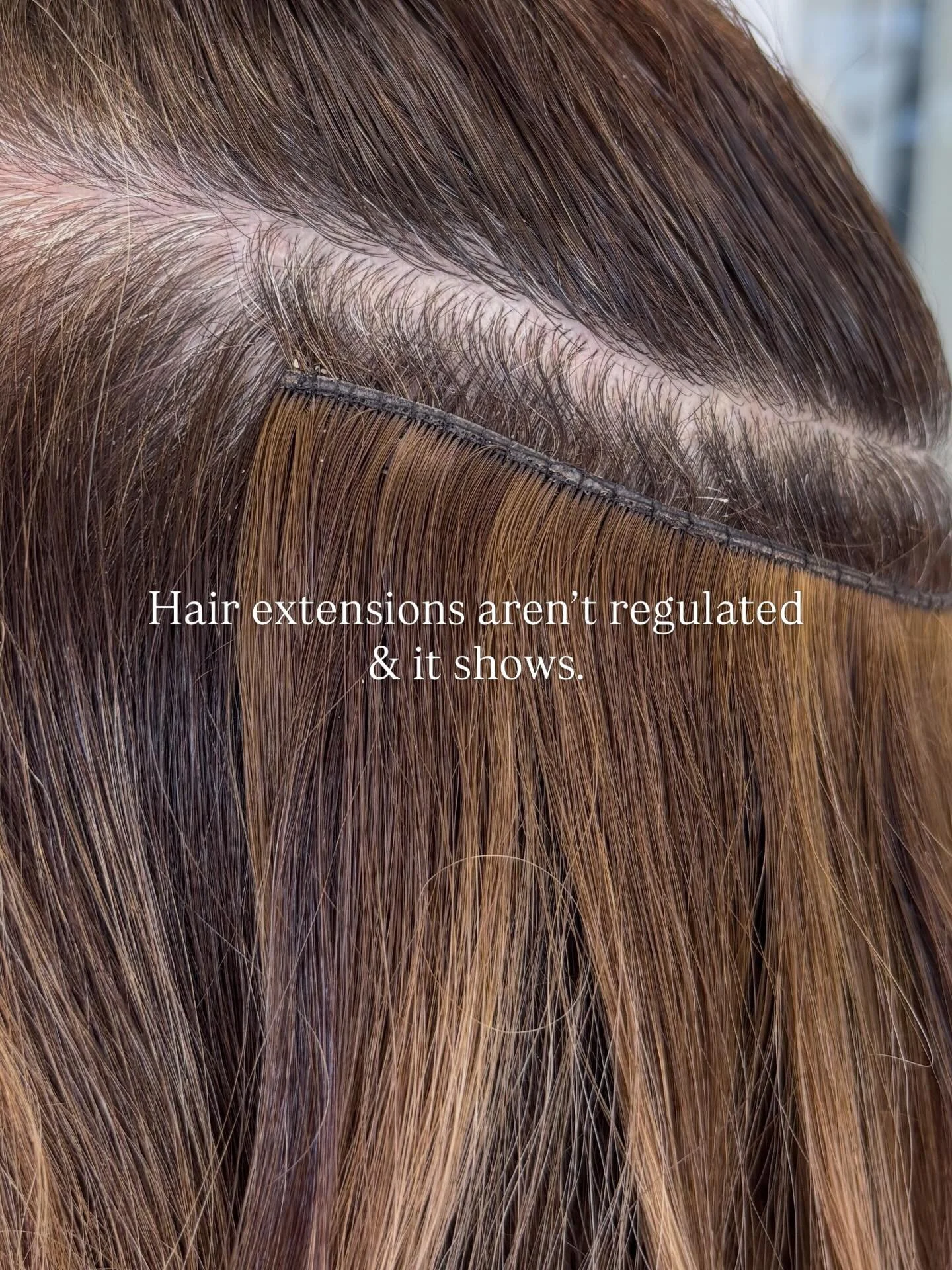 Hair extensions are unregulated.

Which means the burden of ethics the stylists prerogative.

This grow-out is really strong.

But nothing immune to critique.

When you zoom in literally &amp; figuratively there are still micro-adjustments to improve