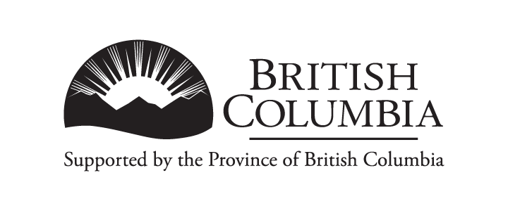 British Columbia logo with sun and mountains graphic