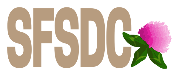 Illustration of a pink hydrangea flower with dark green leaves.