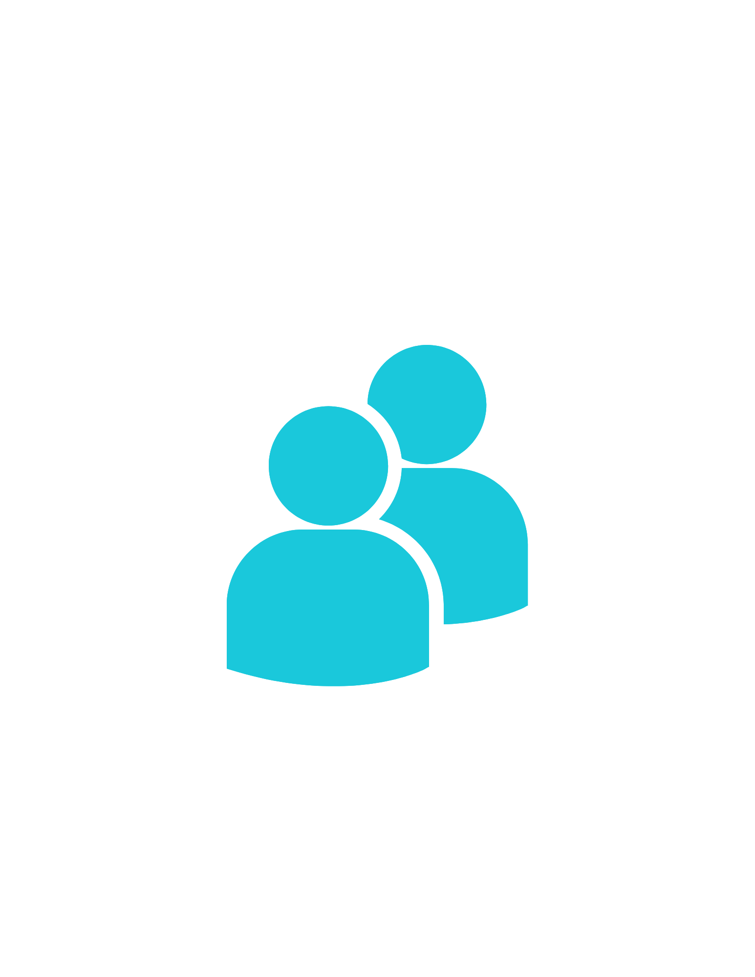 Icon of two blue human figures, symbolizing a group or people.