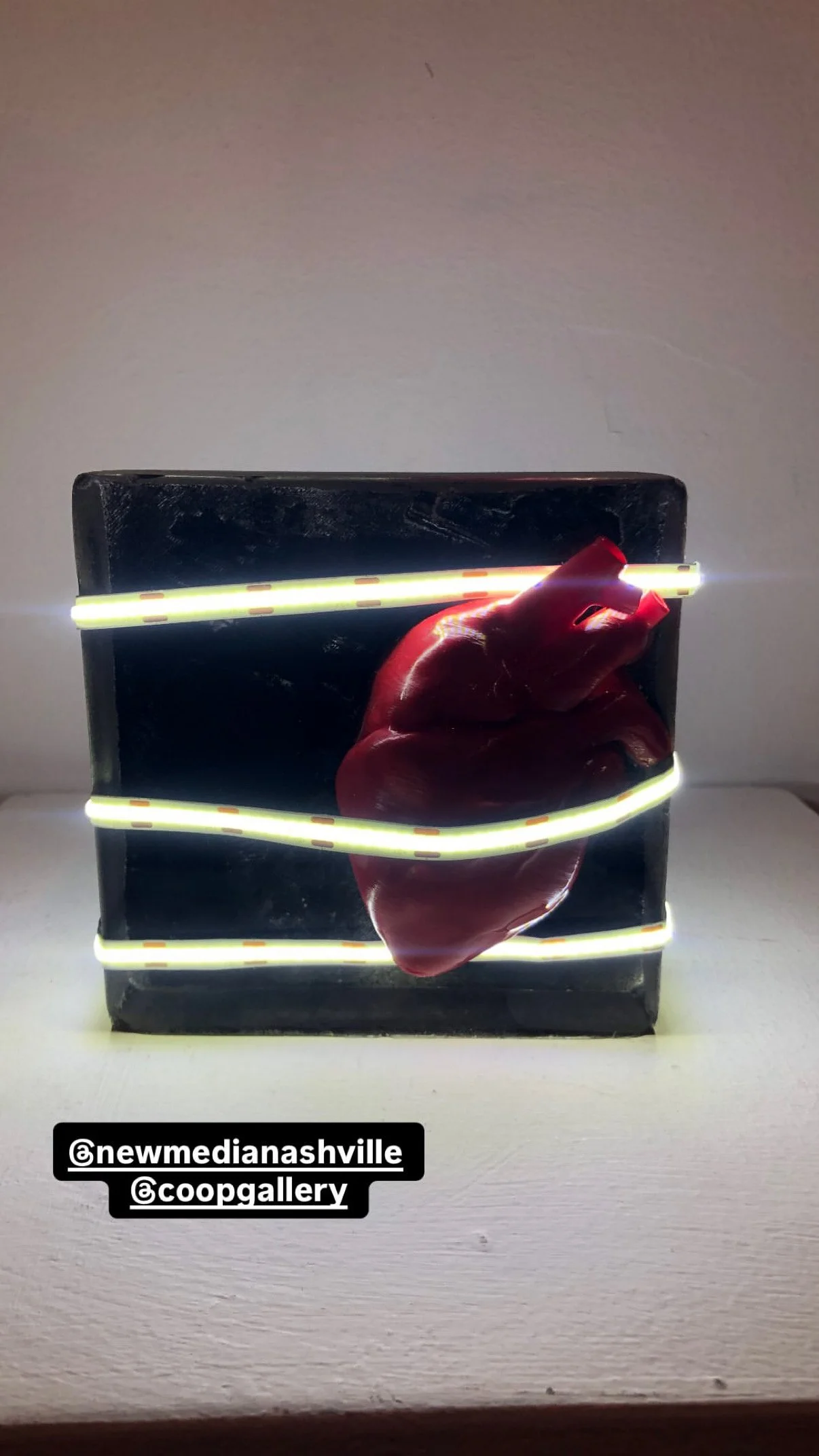"Untitled Self Portrait 1", PLA, Epoxy Resin, Spray Paint, Electronics, 6"x6"x4"