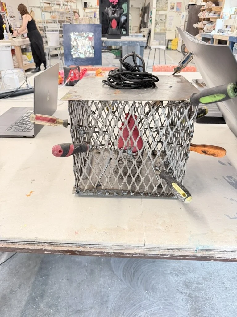 "I'm Just Really Working On Myself Right Now", Mild Steel, PLA, Found Objects, 12"x12"x12"