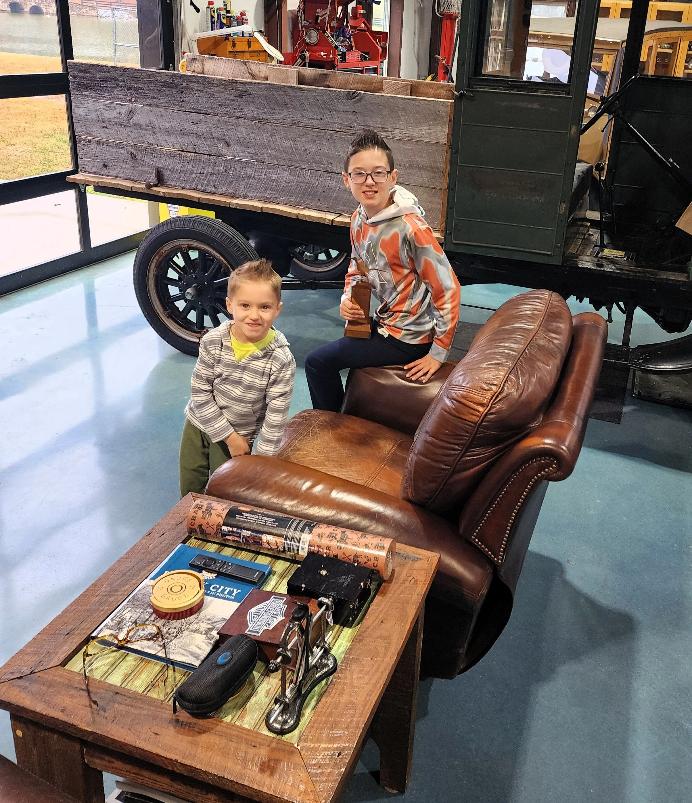 Family members having fun