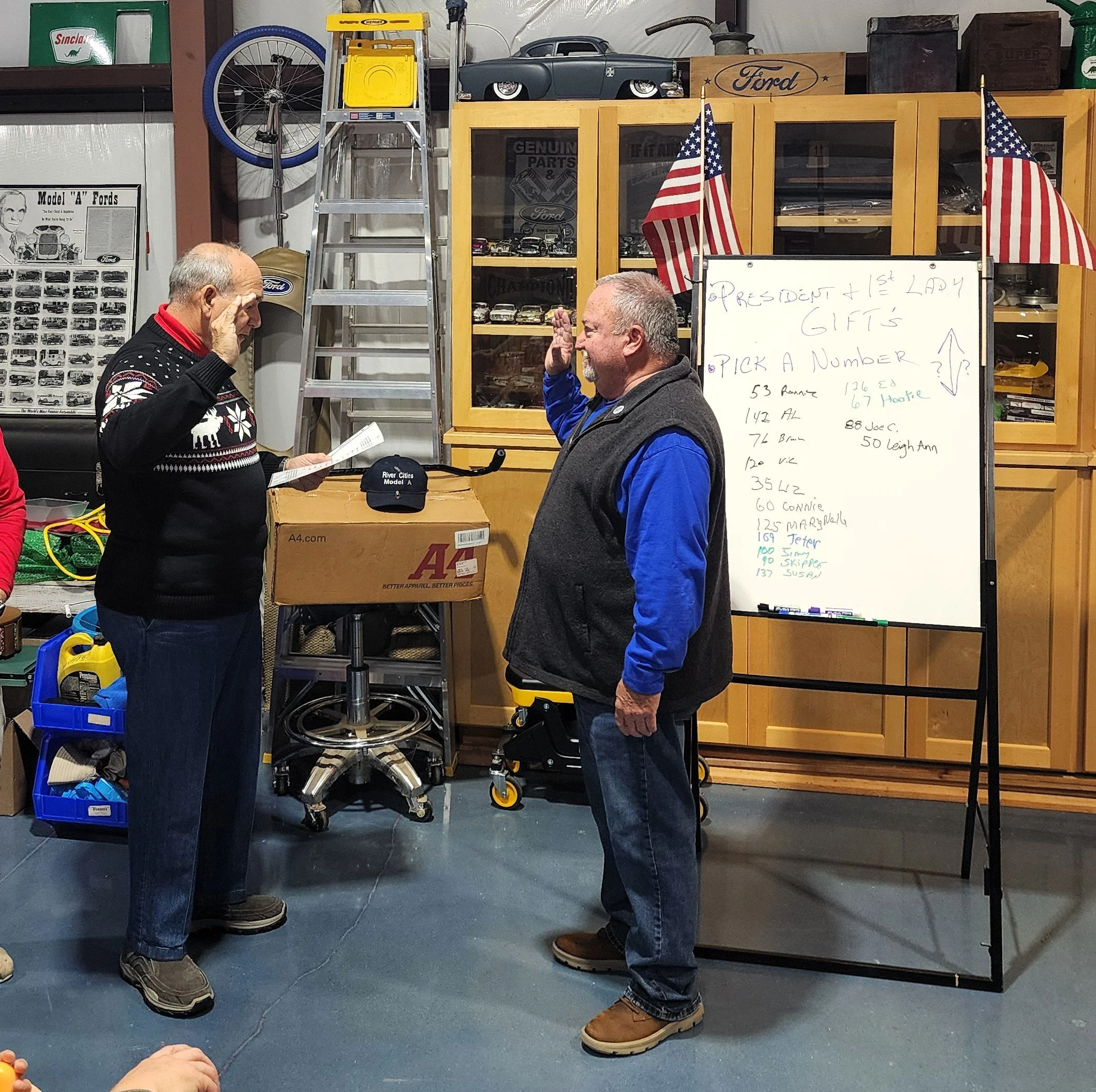 Mark Smith being sworn in as President for 2026