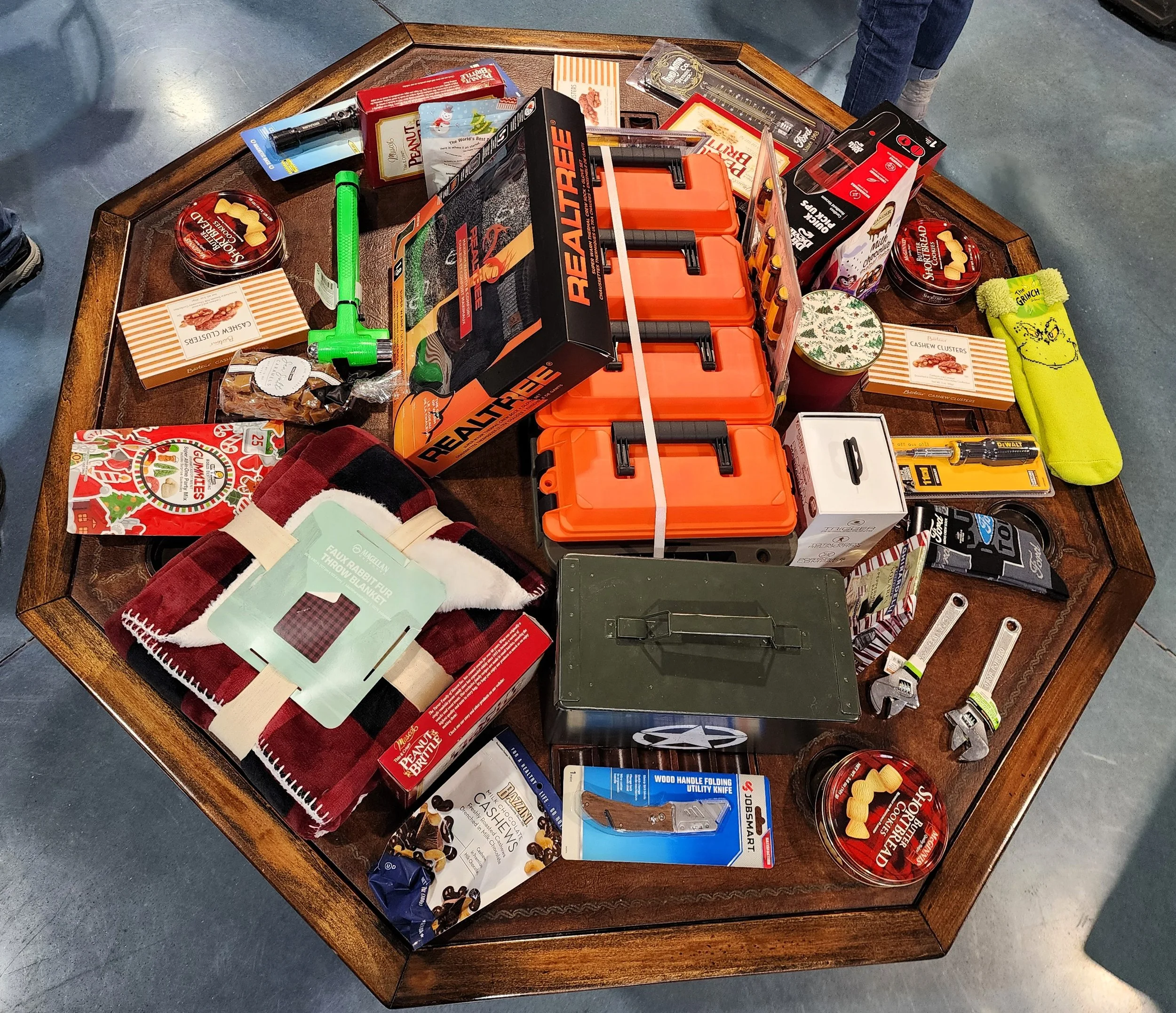 The great gifts members had to choose from, based on their number picked.