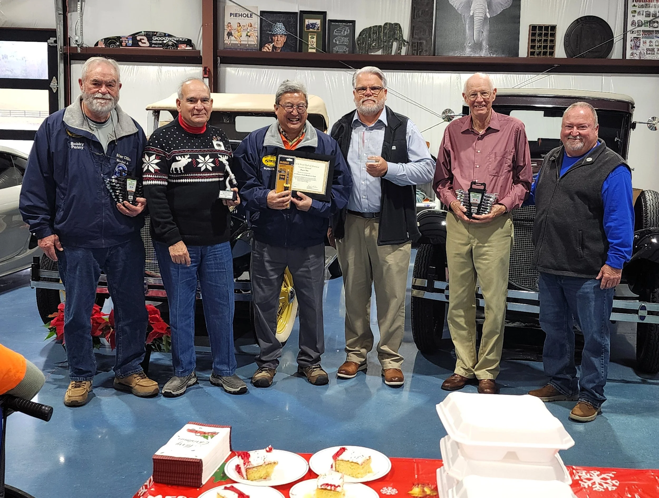 Recipients of special club awards from President Mark Smith