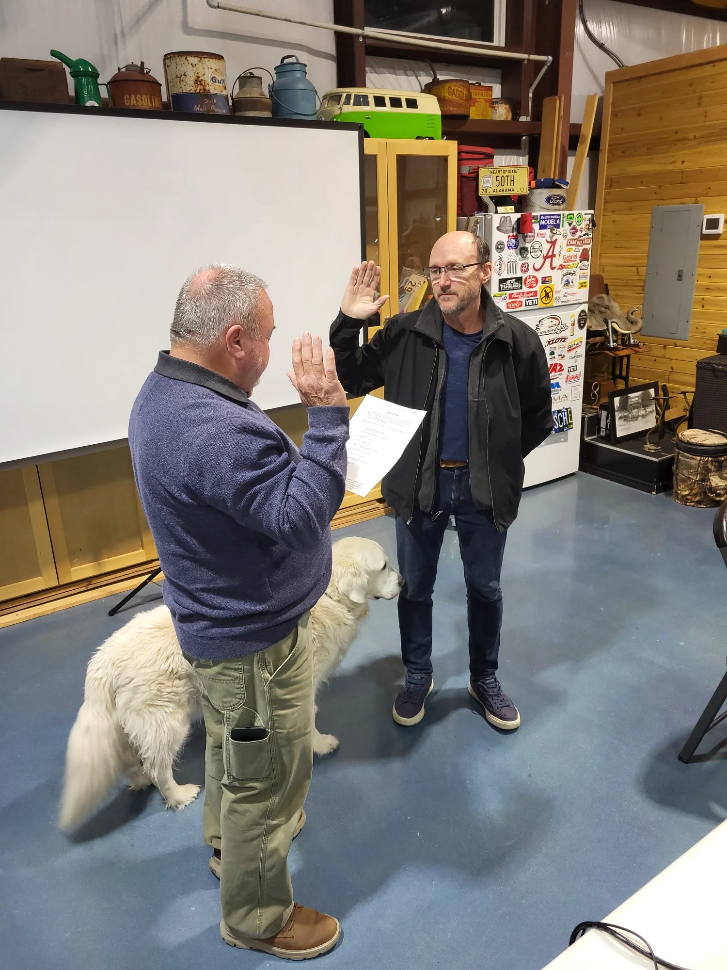 SCOTT SINGER IS SWORN IS AS VICE PRESIDENT – PHOTO COURTESY OF BOB SMITH