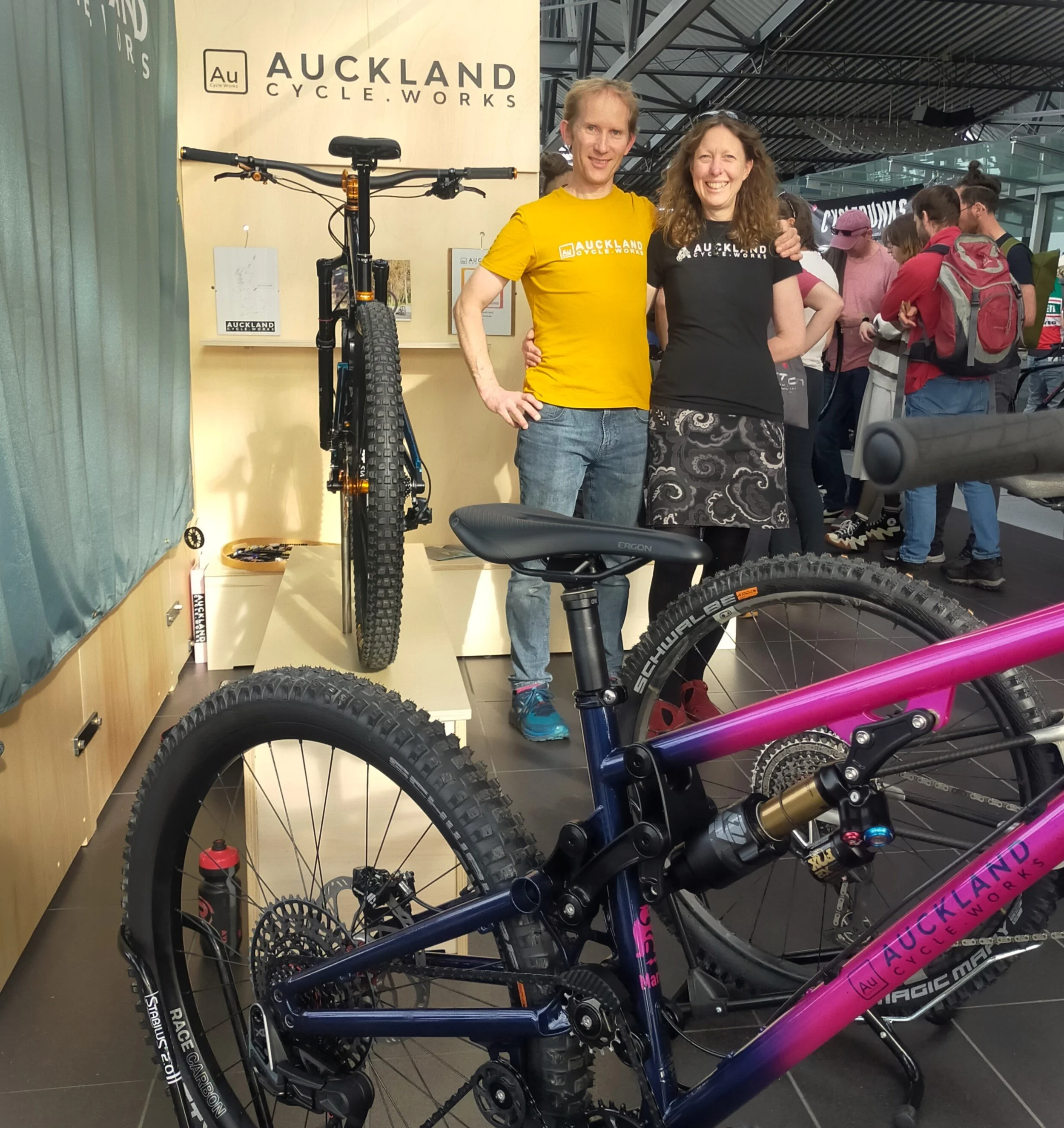 Gary and Fiona with Marra proto V 2.2. Bespoked Dresden 2024.
