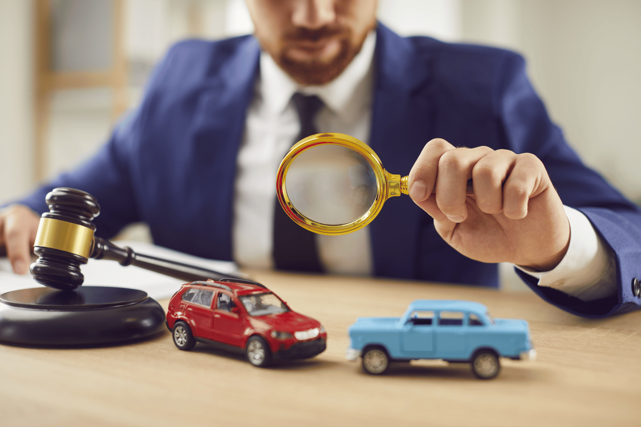 Car Accident Attorney Looking at a case