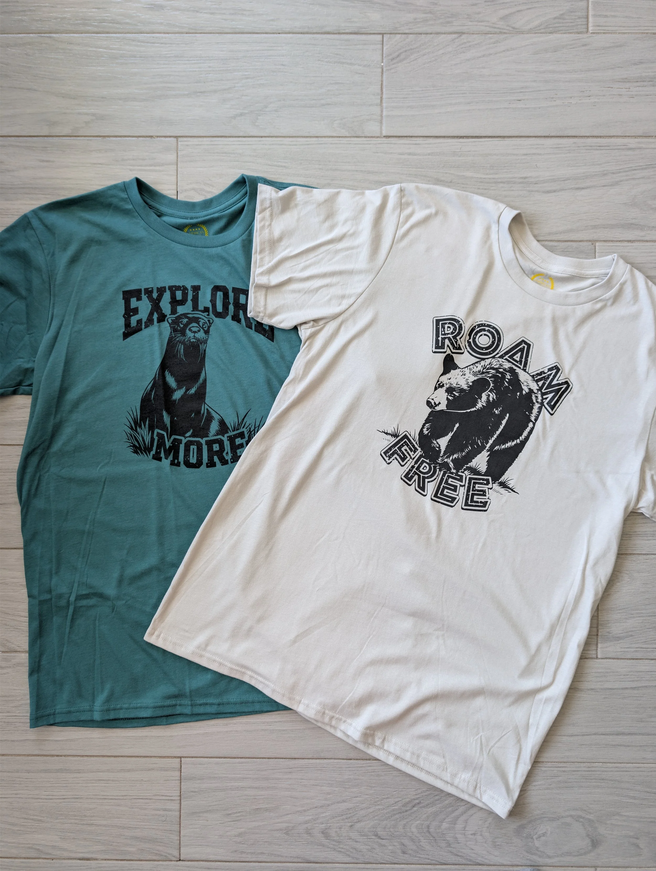 “Roam Free” and “Explore More” T-Shirts LIVE!