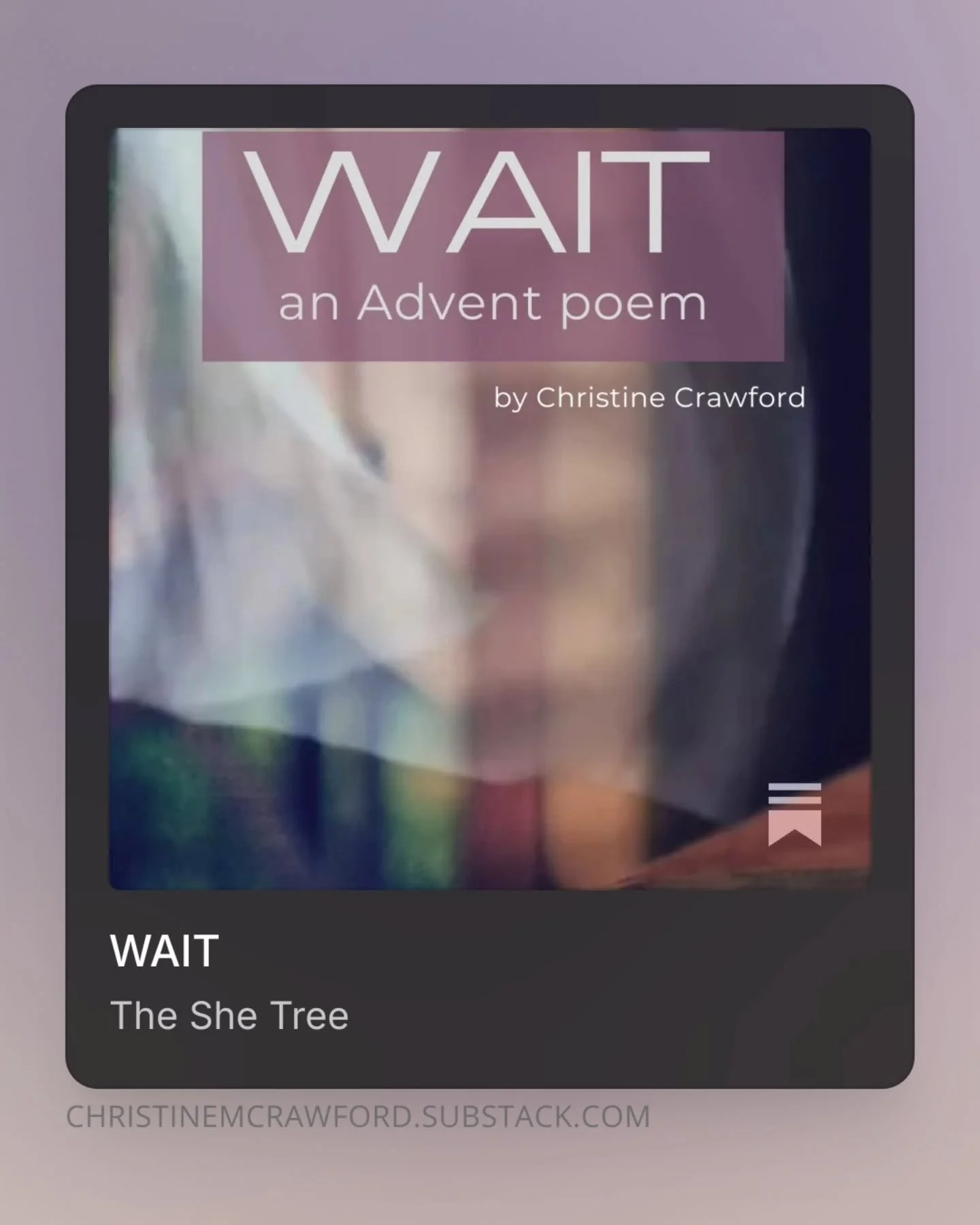 Advent reminds us we're caught between the "already" and the "not yet." This final Sunday seems the perfect time to republish a poem for all of us waiting in the tension of a kingdom here but not fully realized.

I have it up on m