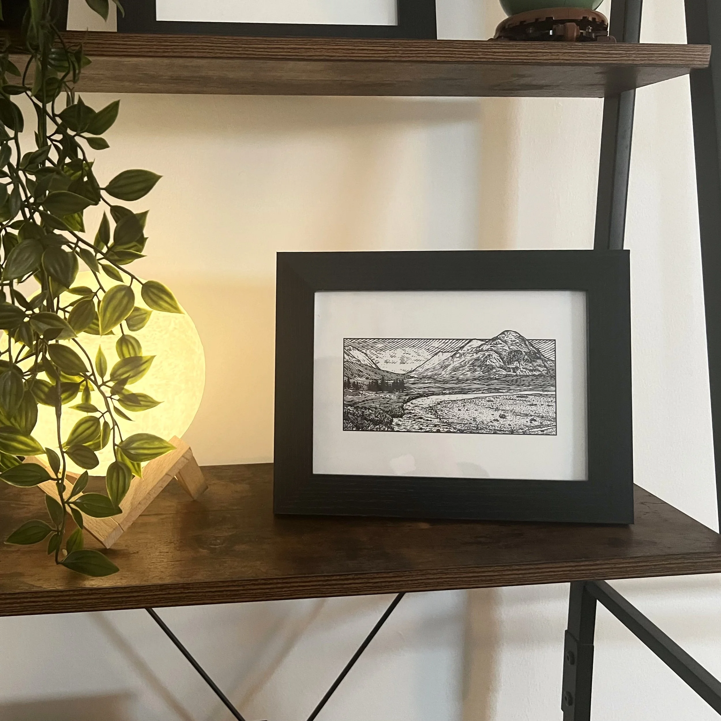 A5 Black wooden frame