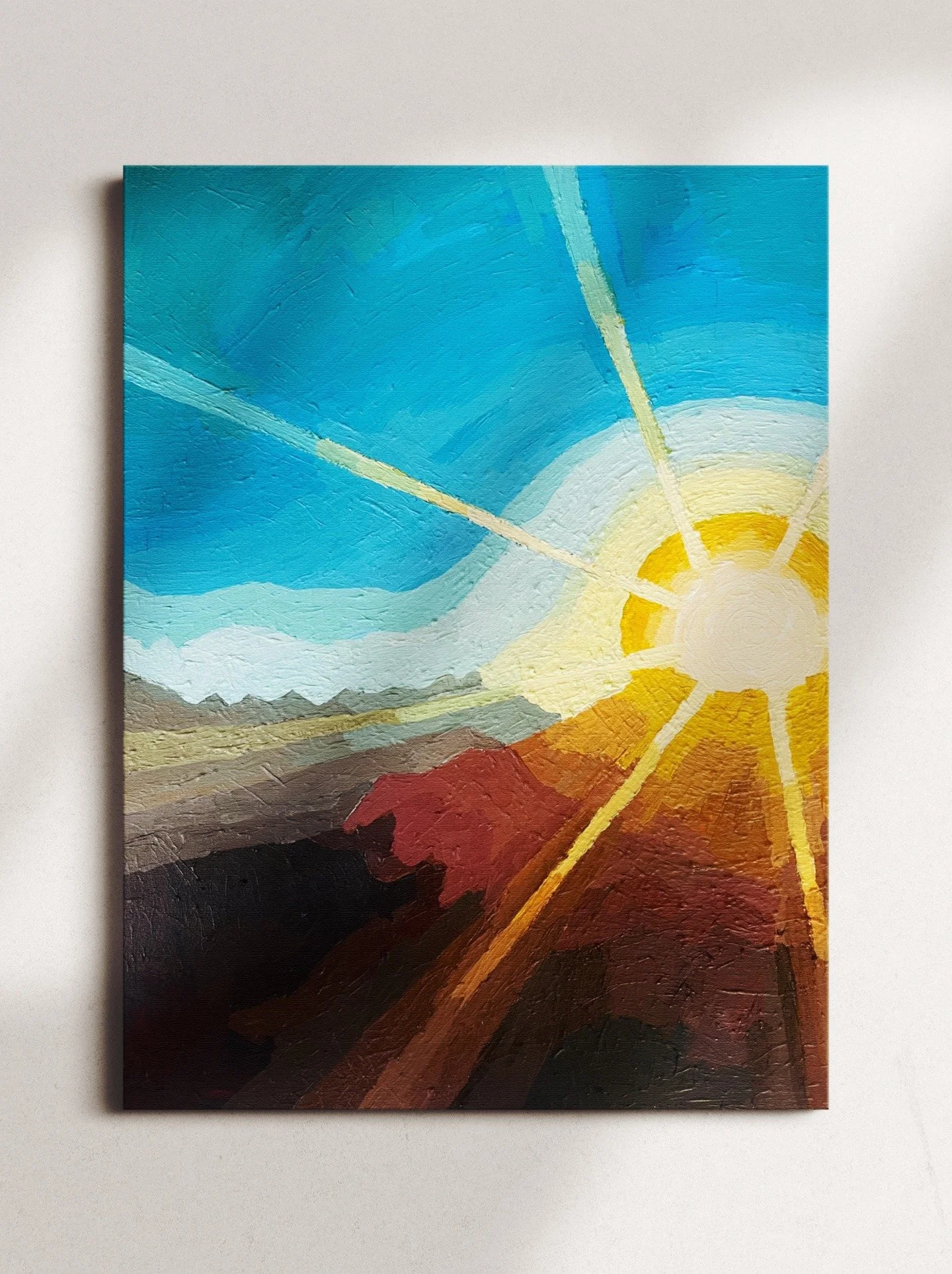 Sunset in Pakistan painting by Sonny Oram. 
Ready to hang! 
Acrylic on Canvas, 18 by 24"
$489 or best offer
Painted in: Boston

About the artist: 

Sonny Oram (b. 1988) is a Boston-based visual artist whose work spans painting, drawing, mixed me