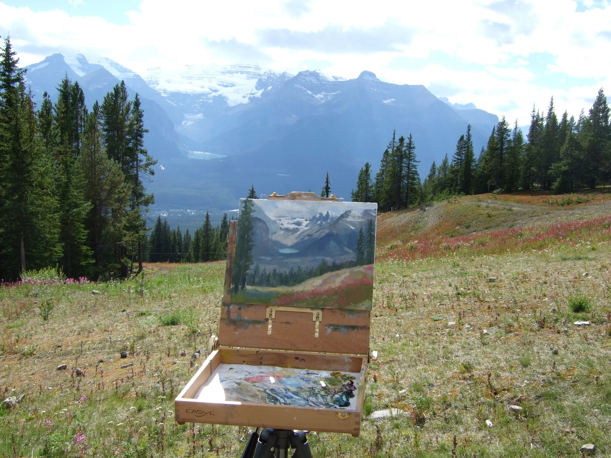 Trying to paint the view, spoiler... failed