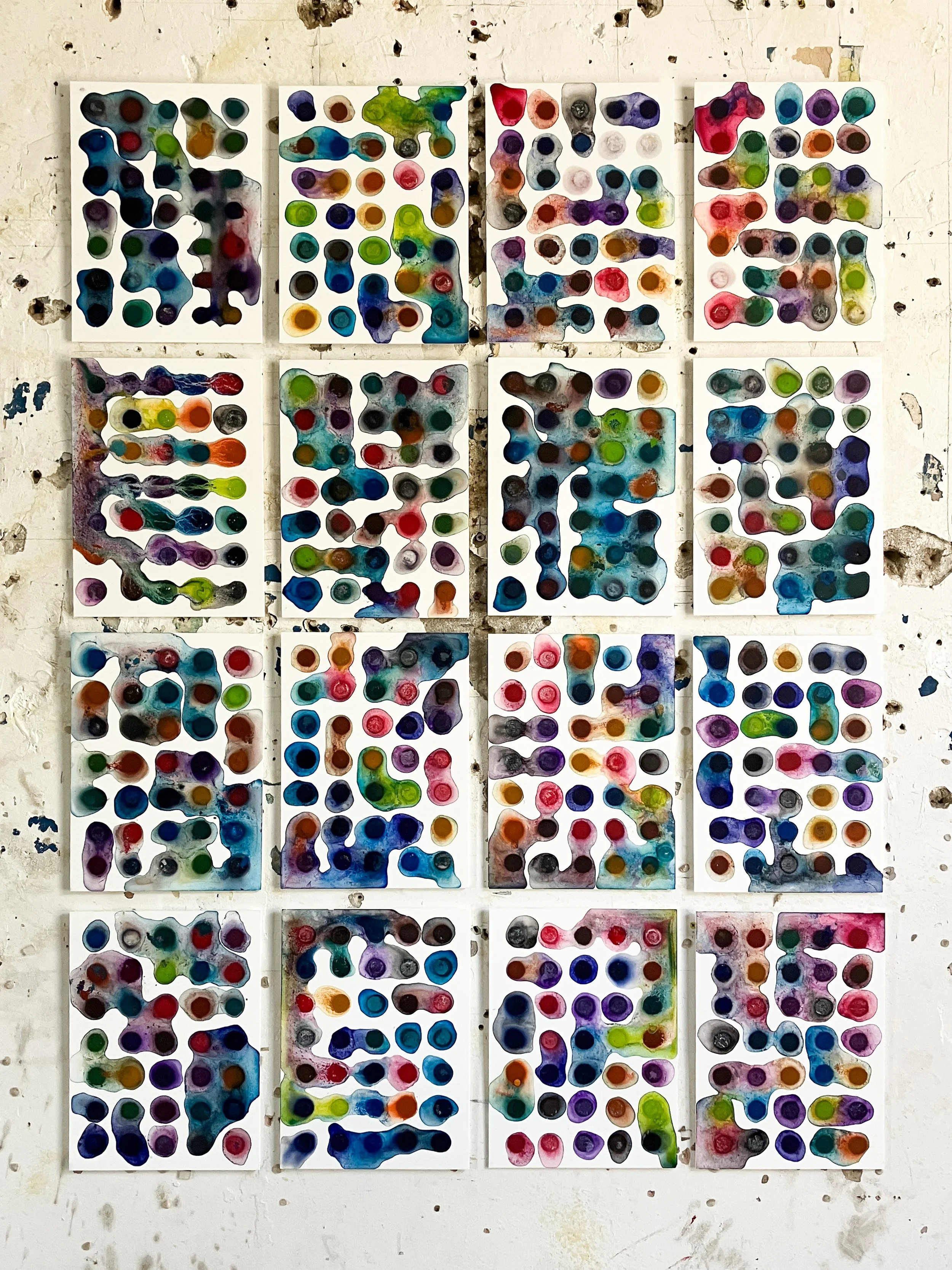 2 - 16 of 18^35, Acrylic on cast Perspex, 94 x 126cm, 2026