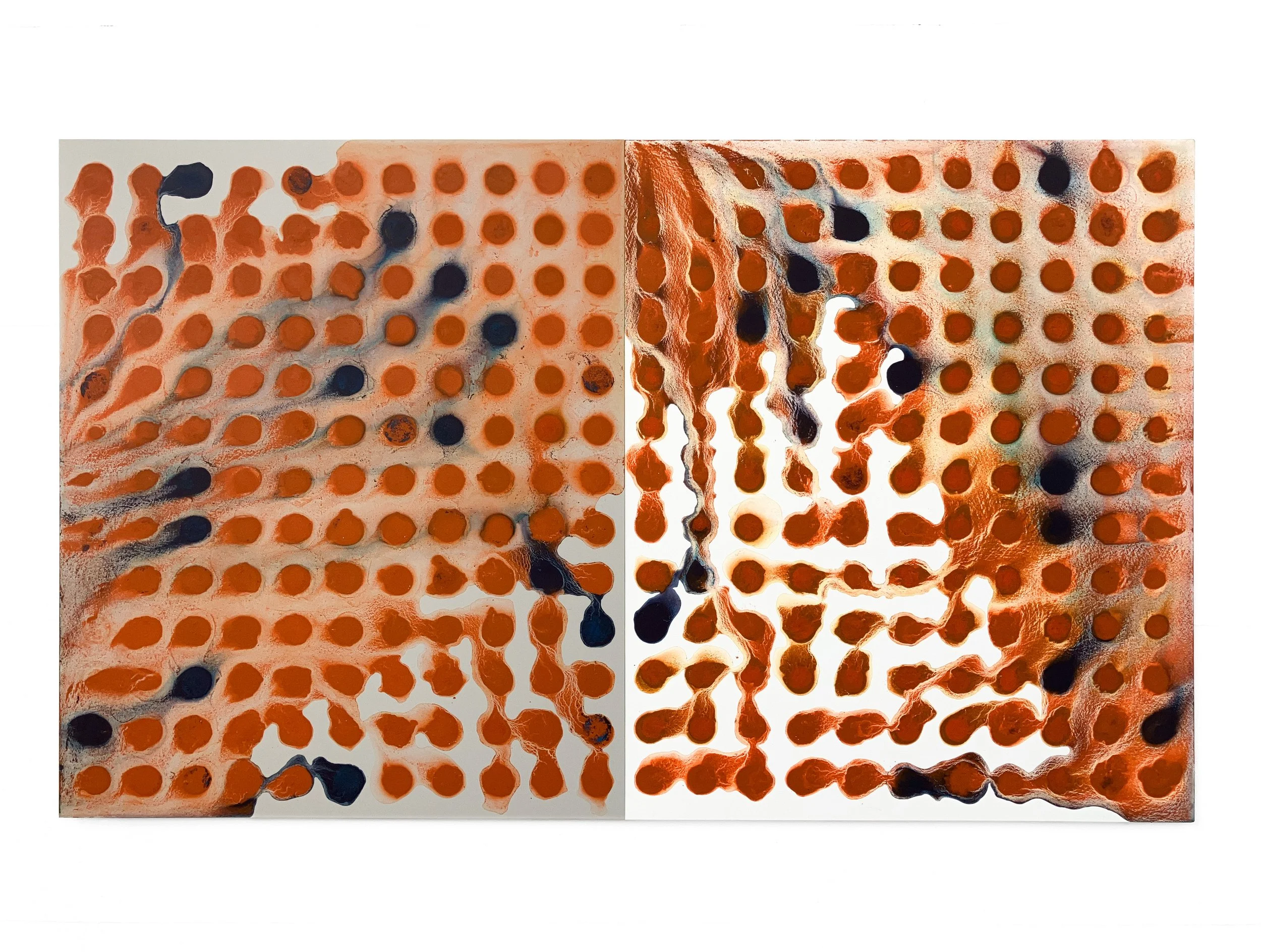 Chirality 3 & 4, Acrylic on cast Perspex, 135 x 225cm, 2026