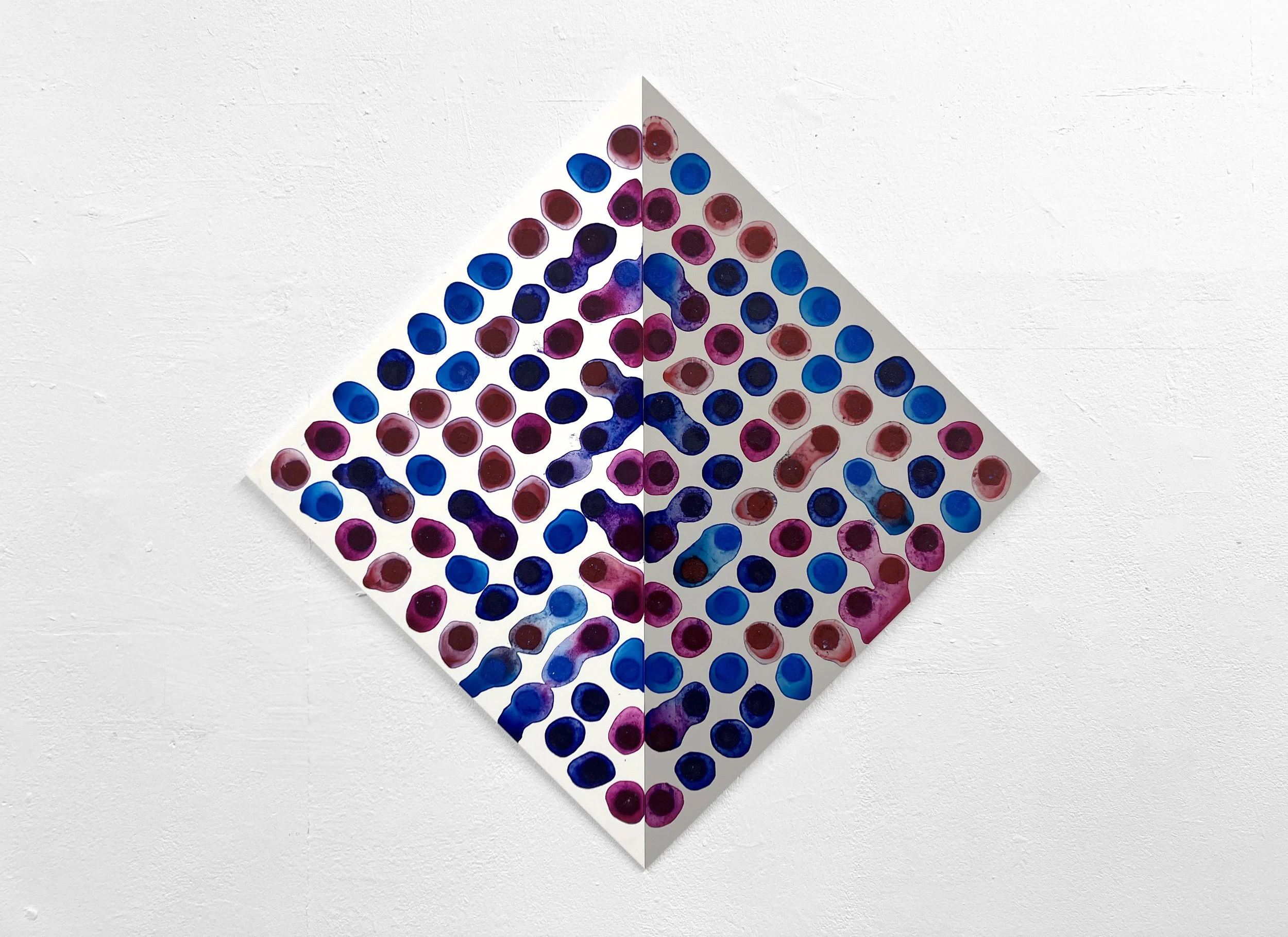 Chirality 1, Acrylic on cast Perspex, 68 x 68cm, 2025