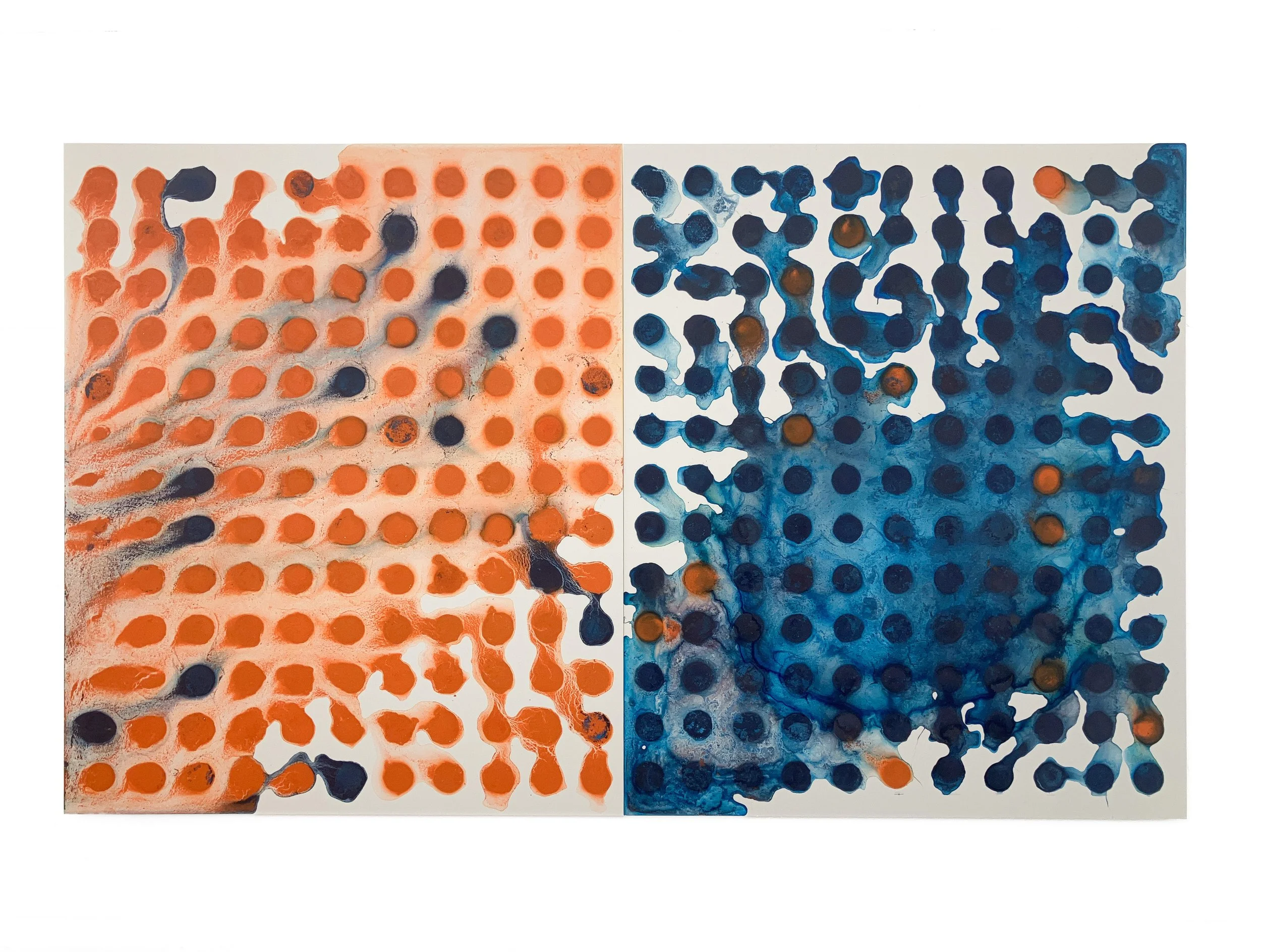 Chirality 3 & 6, Acrylic on cast Perspex, 135 x 225cm, 2026