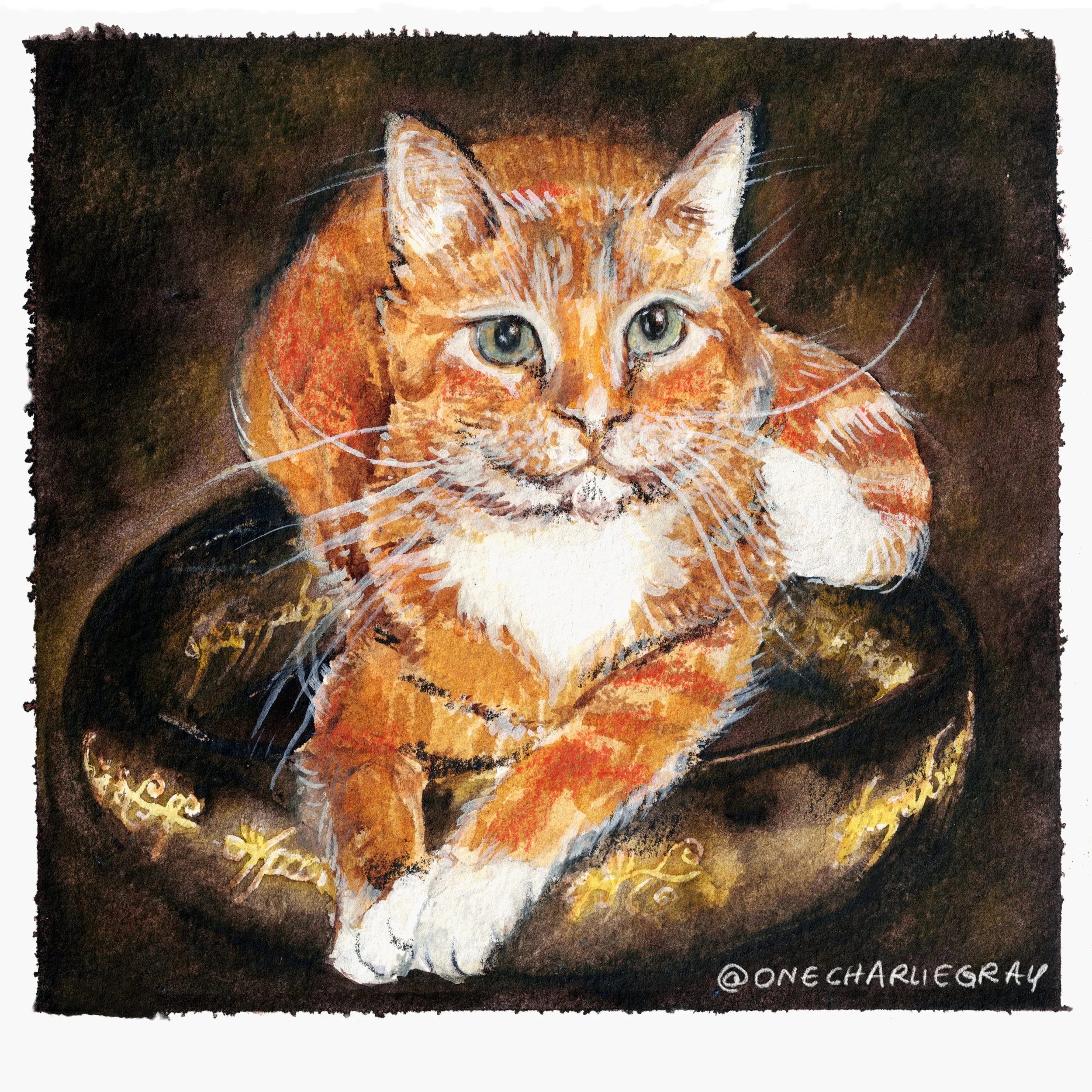FRODO OLLIE, watercolor & gouache, 2026