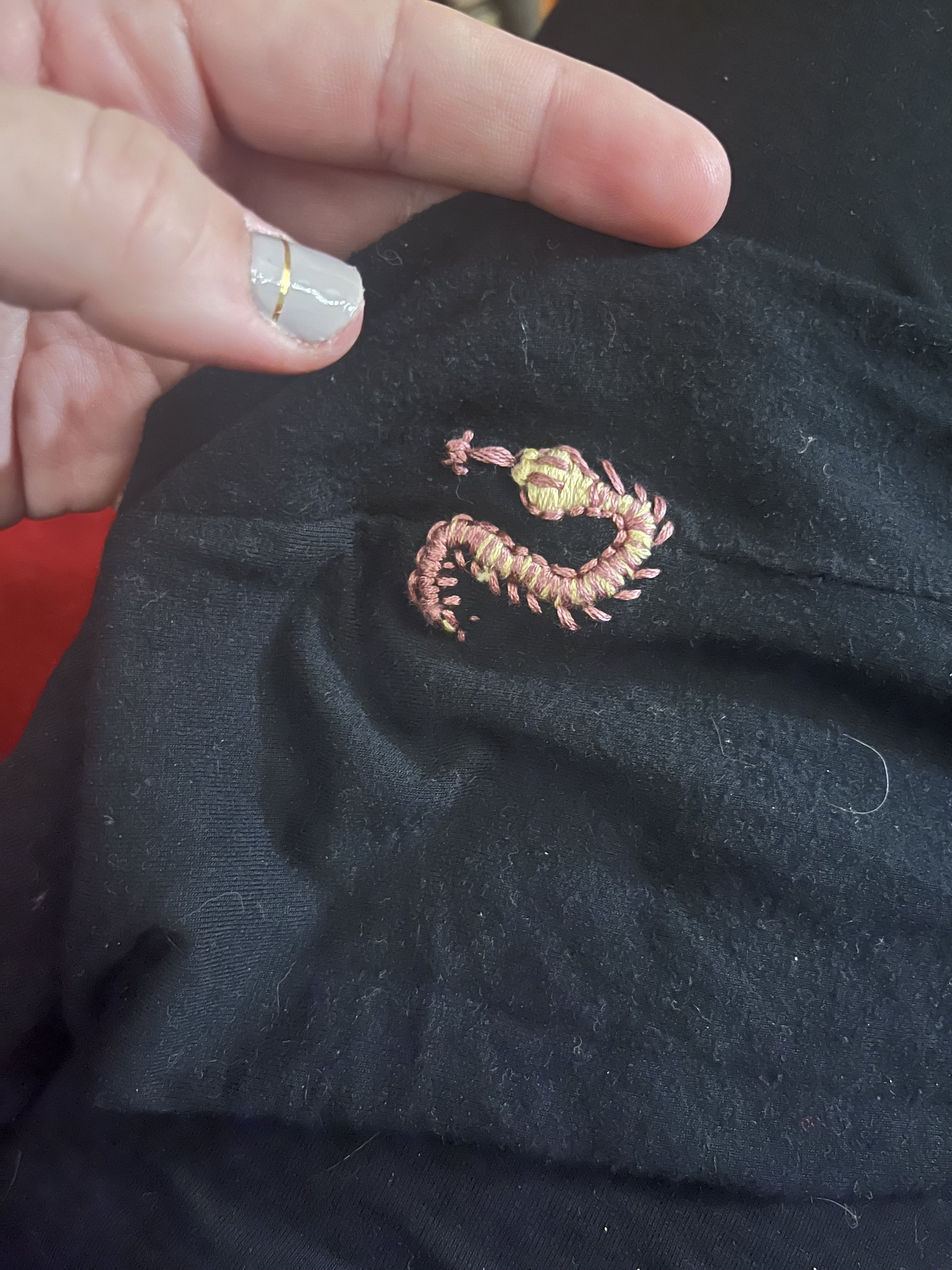 cotton thread on viscose