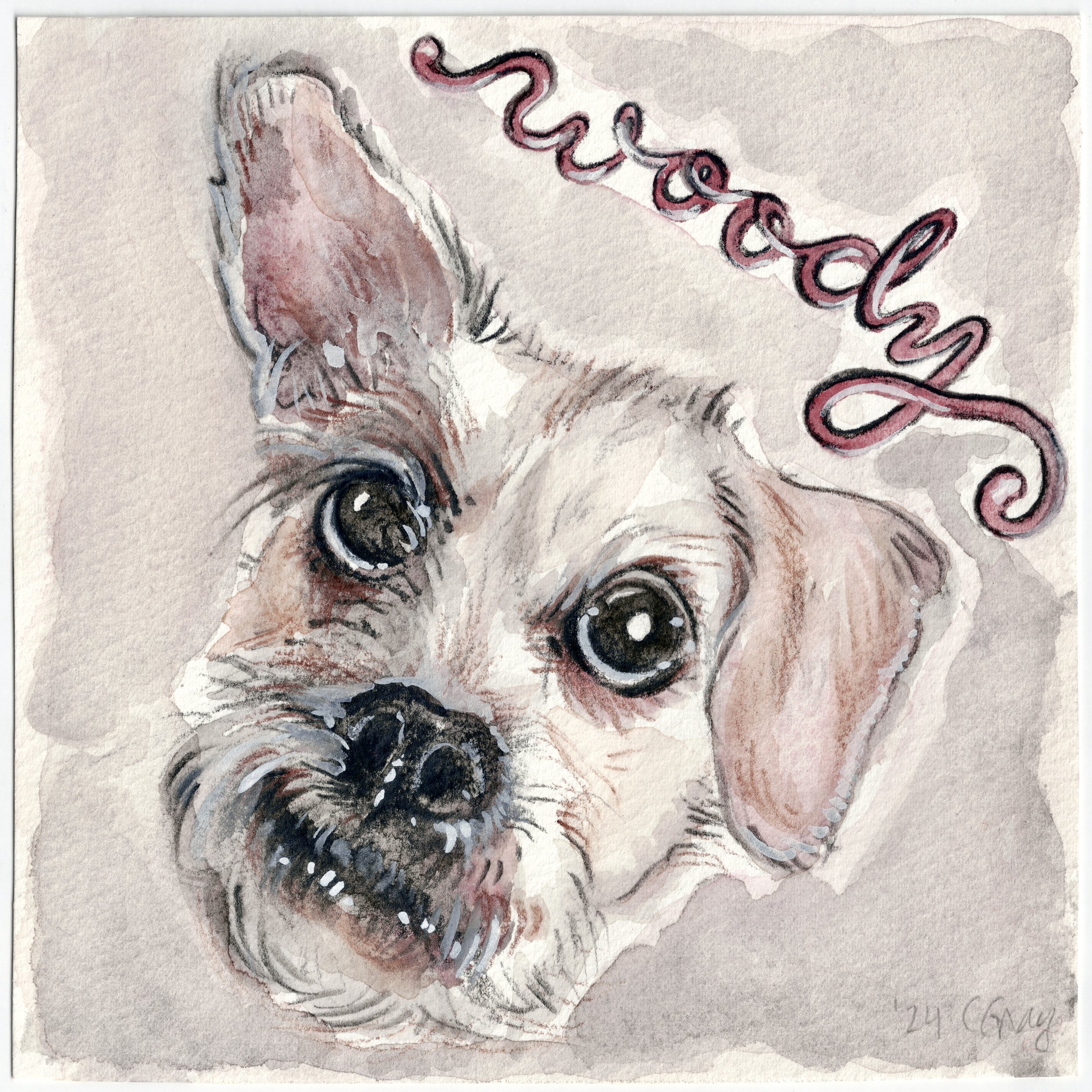 WOODY, watercolor & gouache, 2024