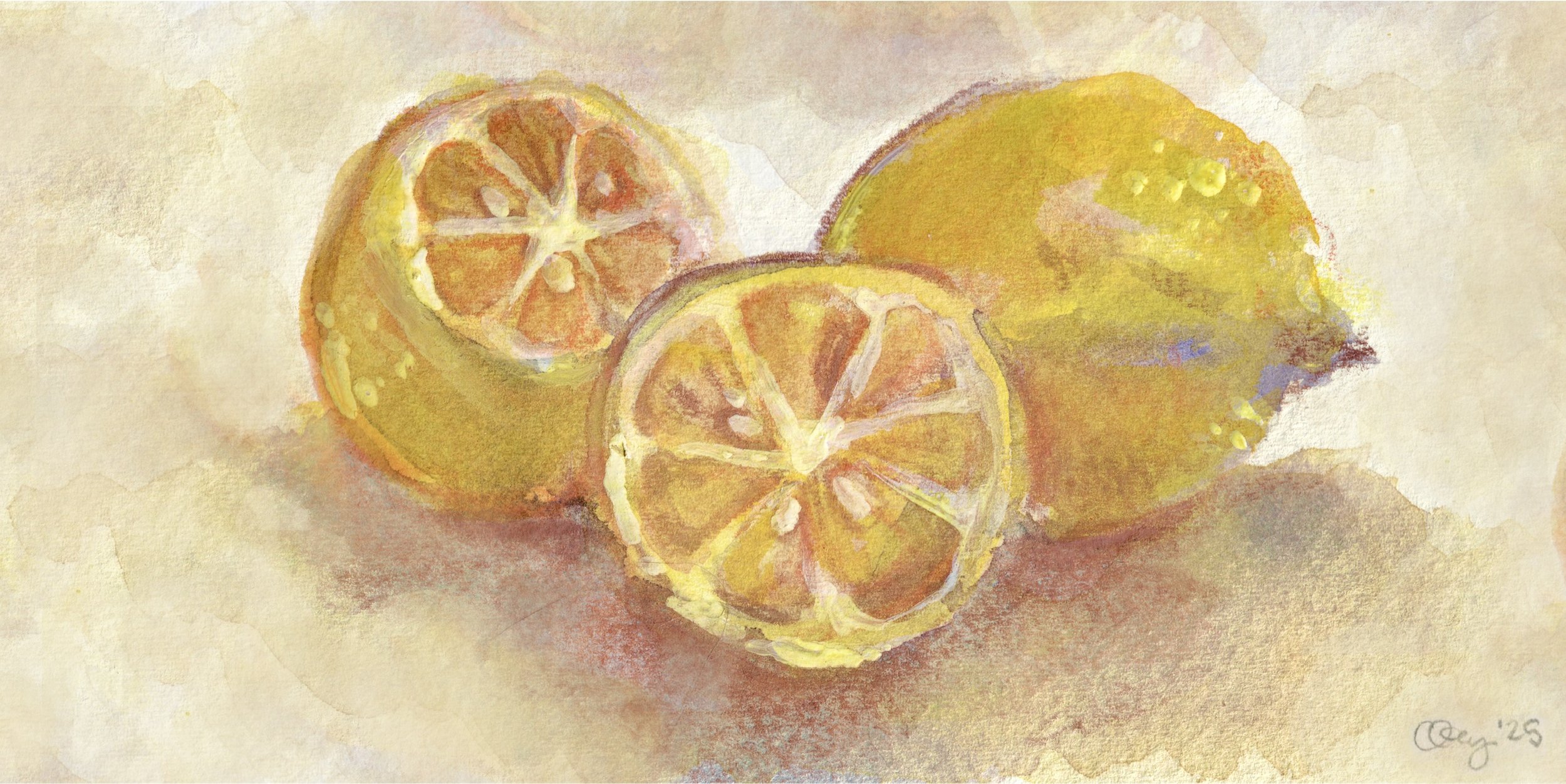 LAST DAY, watercolor & gouache, procreate, 2025