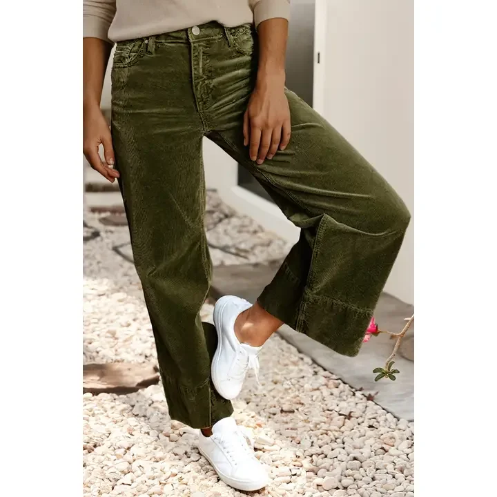 Corduroy Wide-Leg Pants