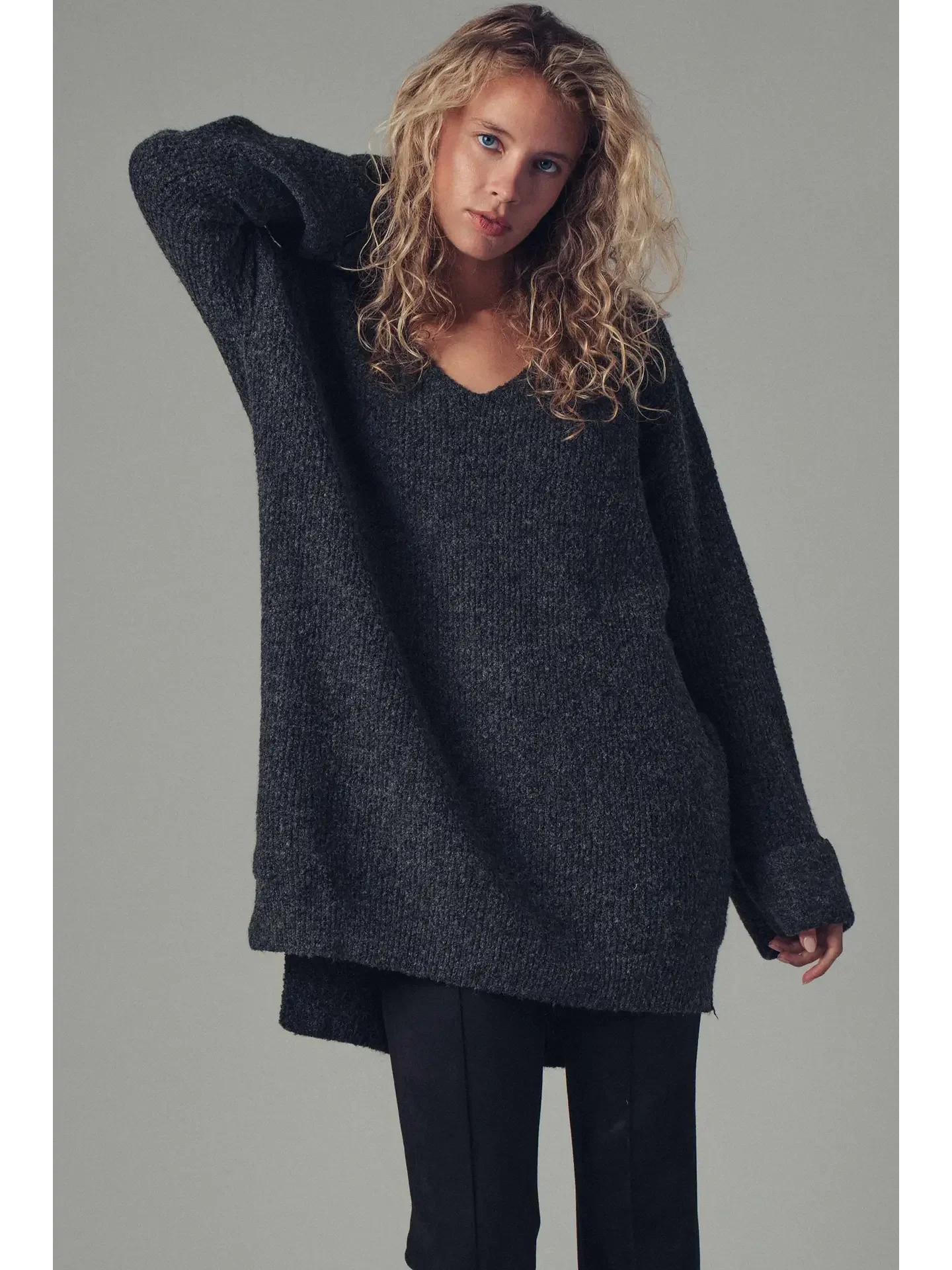 Oversized Knit V-Neck Sweater 1.webp