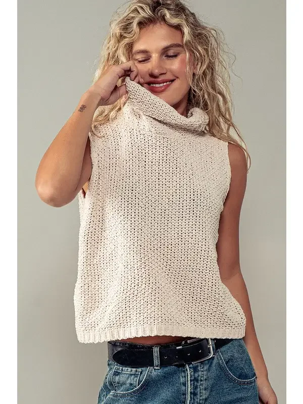 Sleeveless Cowl Neck Crochet Top 2.webp