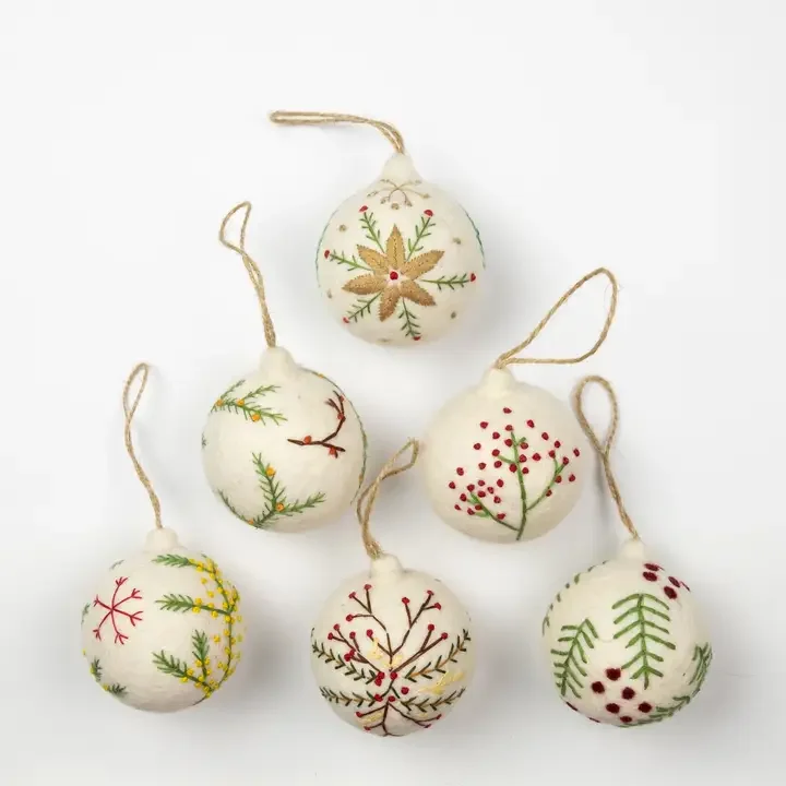 Embroidered Felt Ornament