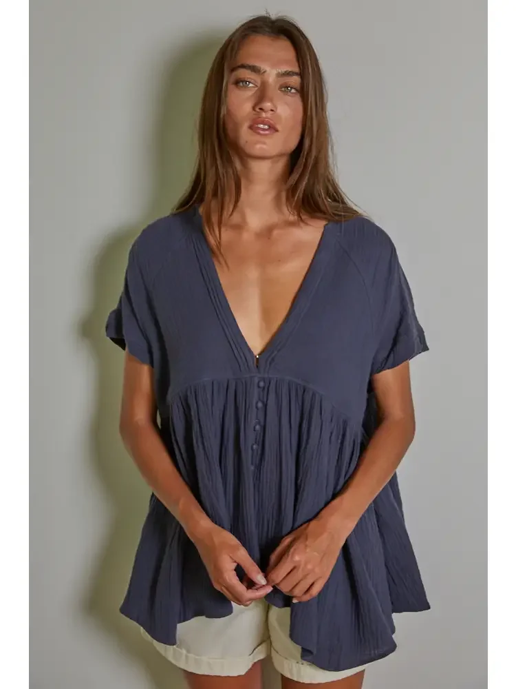 Plunged V-Neck Button Top.webp