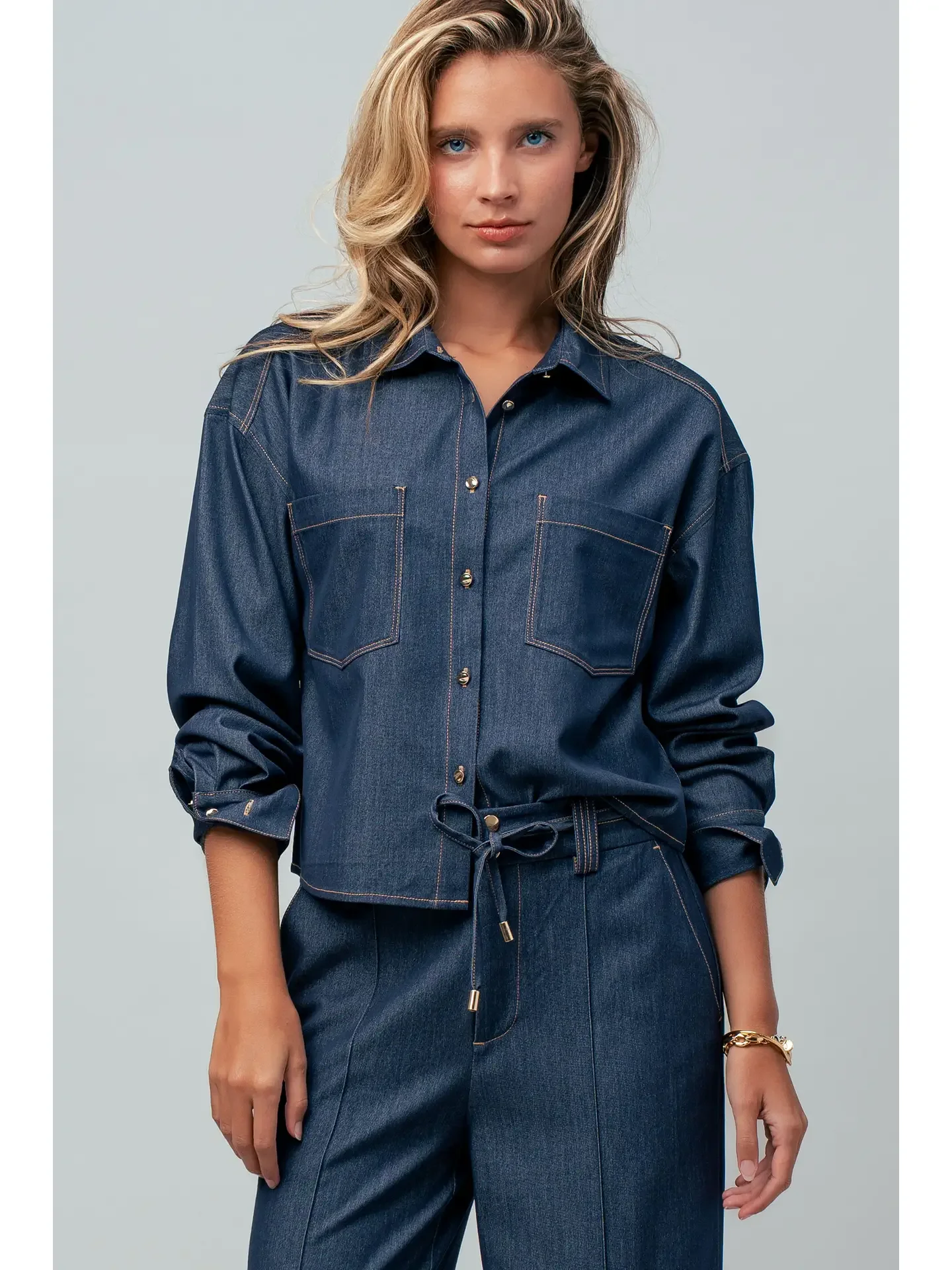 Denim Button Down Utility Shirt.webp