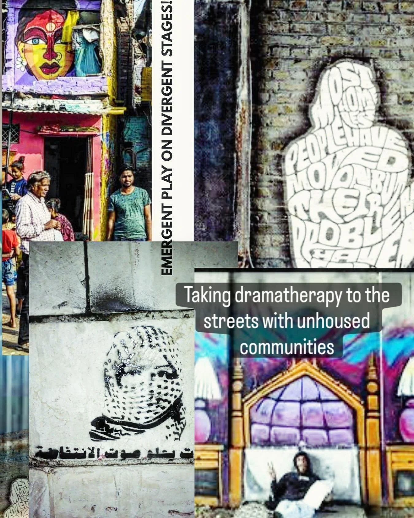 What is home to you? Whose home is deemed less than and why? Does home remain intact even when the house is displaced, bombed,destroyed or never existed? Where is home? 

Come home to us, emerge and play with us at the @nadta.dramatherapy conference 