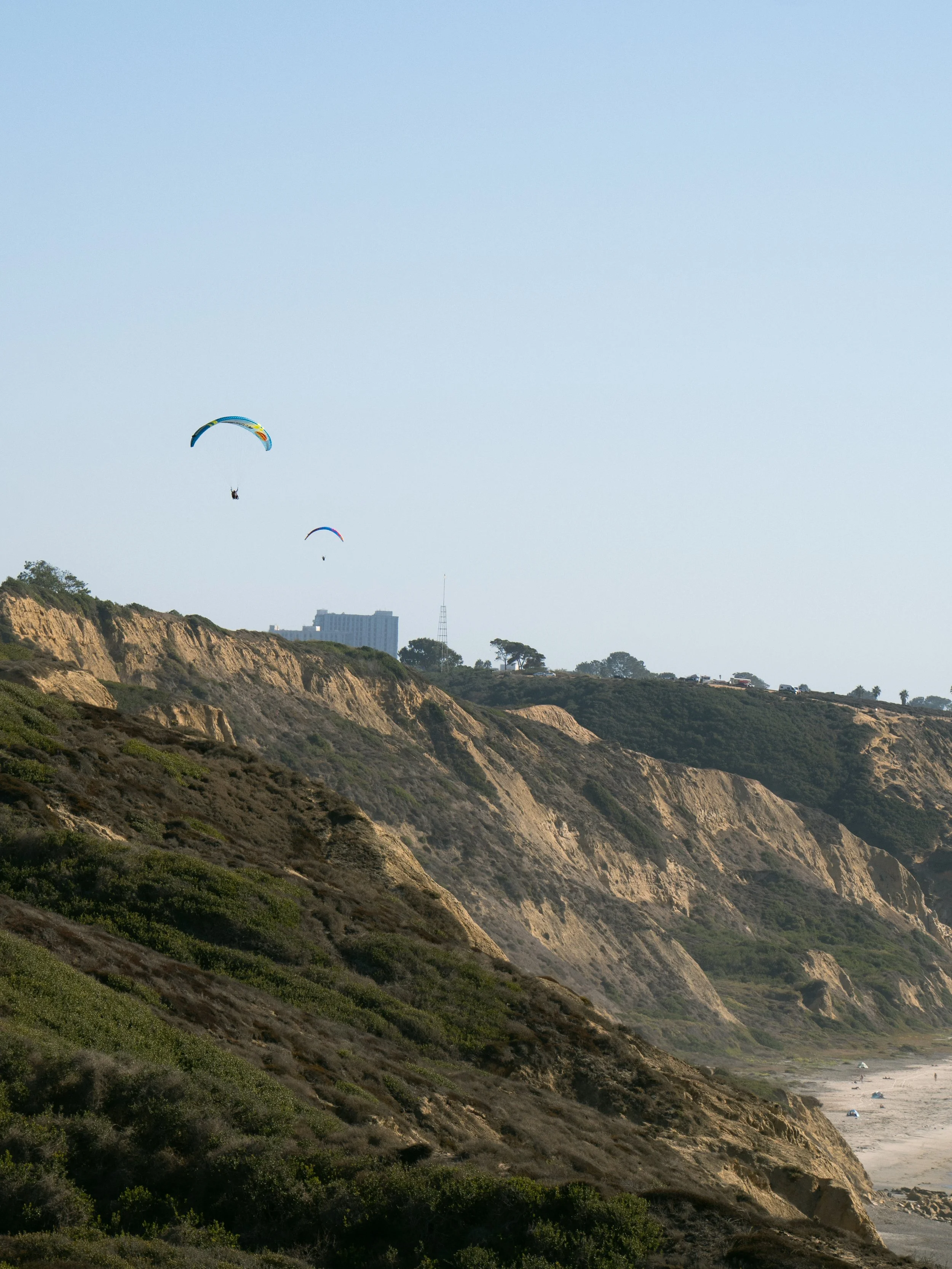 Paragliders at Torrey Pines, California